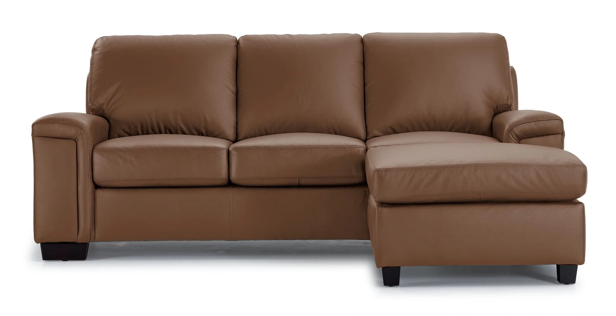 Icon Leather Sofa Chaise - Saddle - Image 2