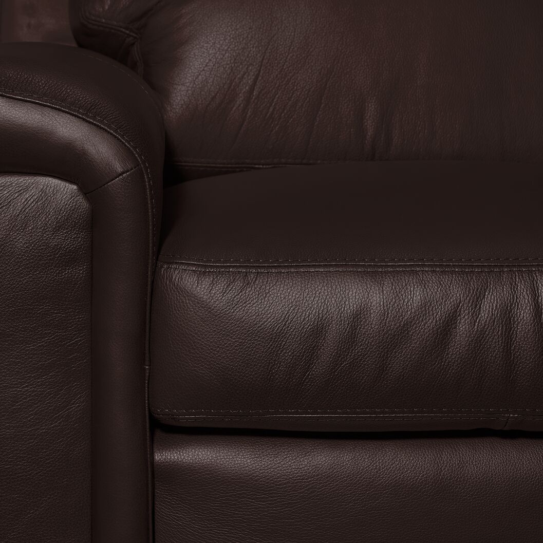 Icon Leather Sofa, Loveseat and Chair Set - Mocha - Image 5