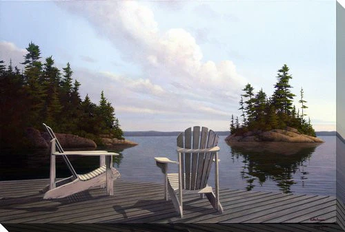 Island Morning Wall Art - Blue/Brown - 16 X 20
