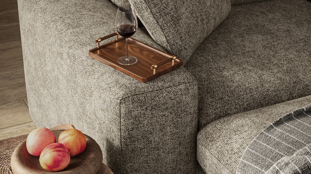 Jade All Foam Sectional - Brown - Image 2