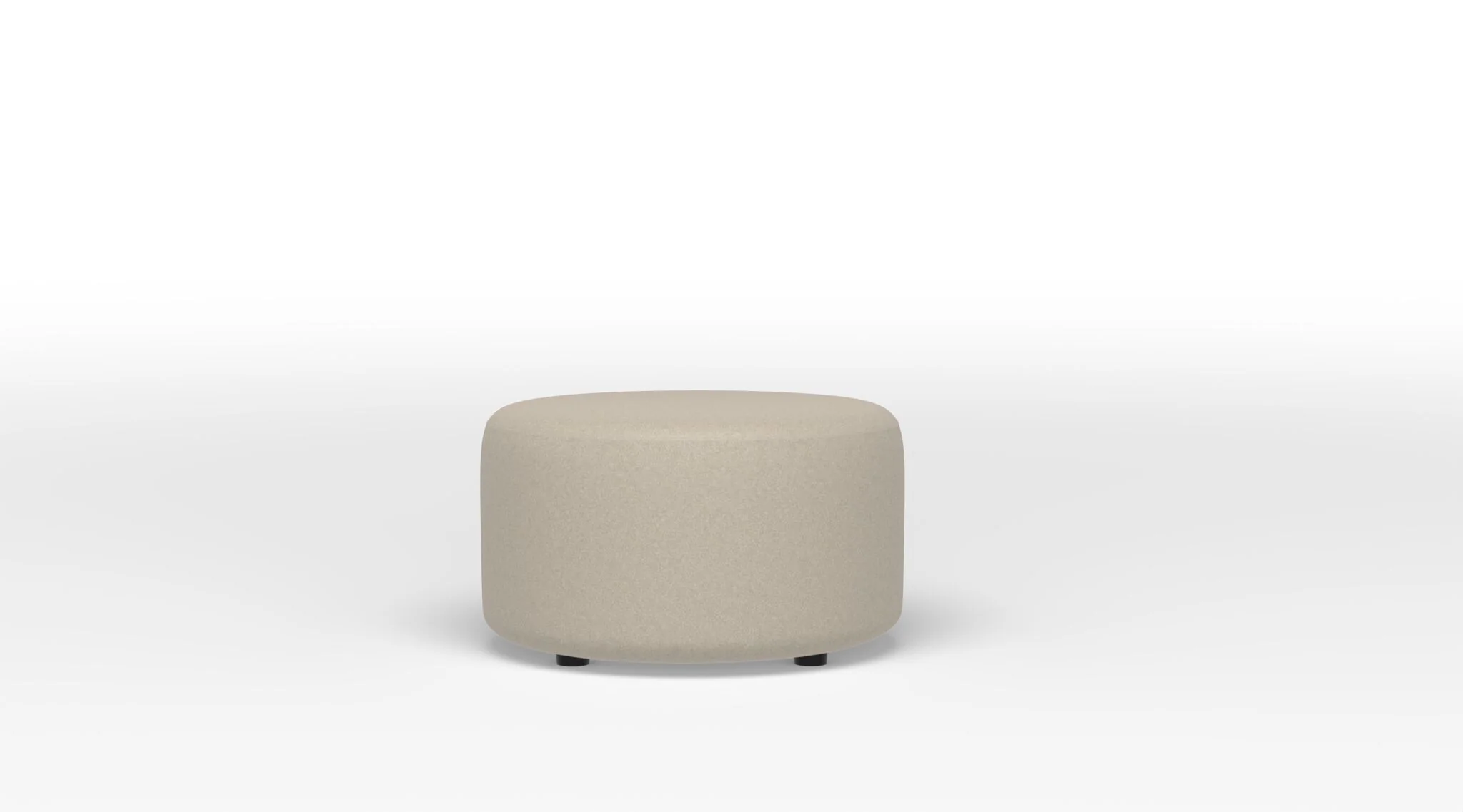 Jayden Round Ottoman - Arlo Beige