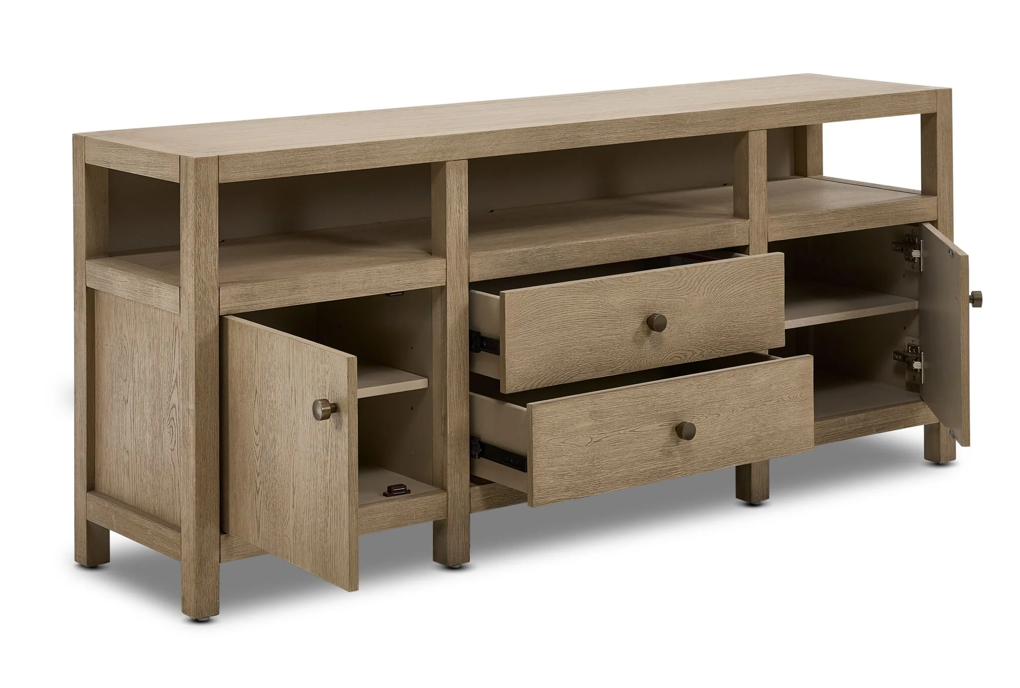 Joliette 3-Piece Entertainment Wall Unit - Light Tan - Image 5