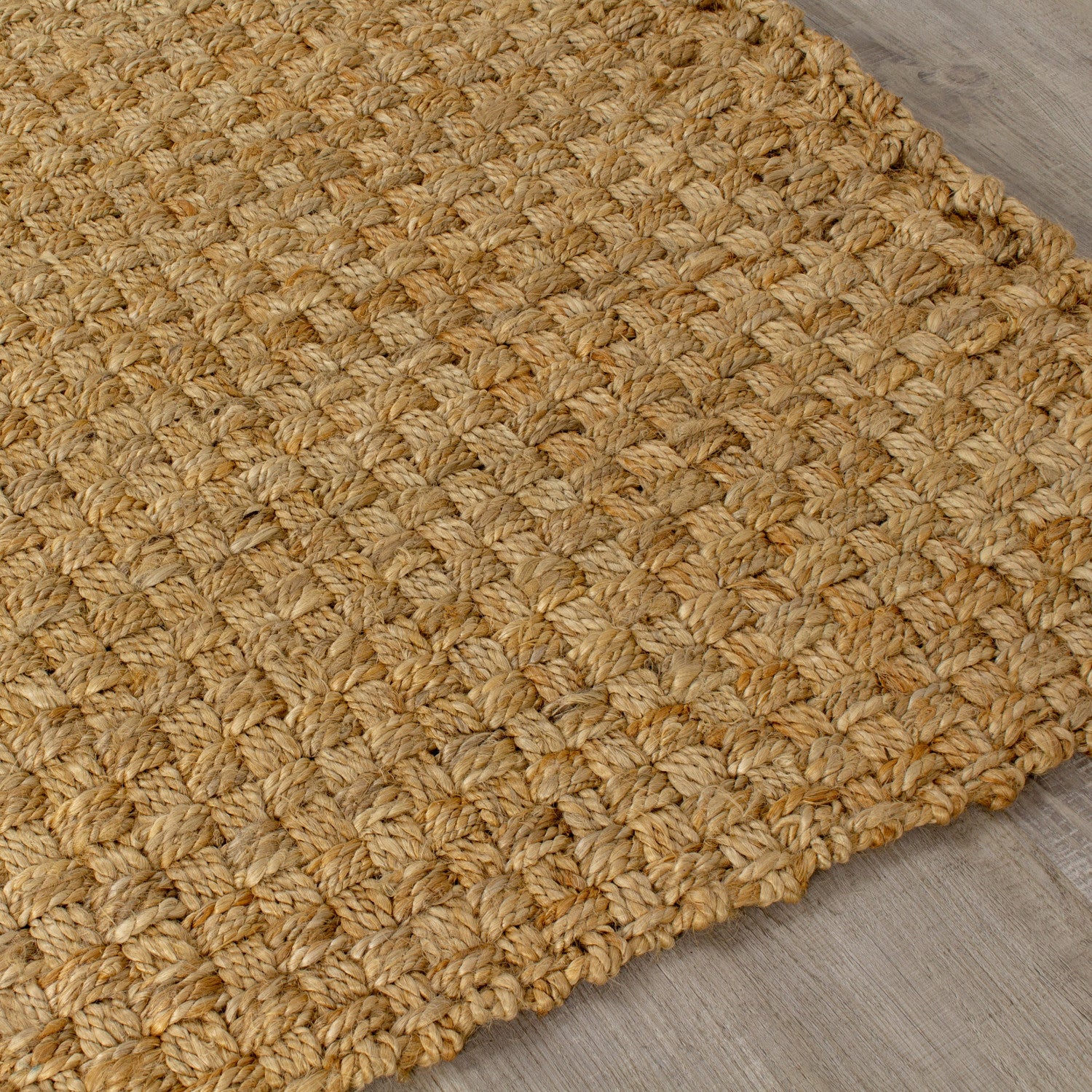 Jute Basketweave Area Rug - 3' X 5' - Beige - Image 4