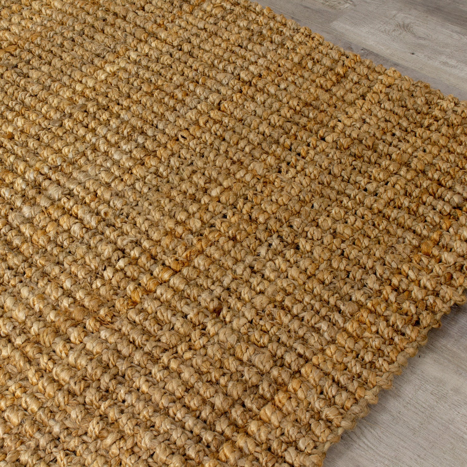 Jute Chunky Boucle Area Rug - 5' X 8' - Beige - Image 4