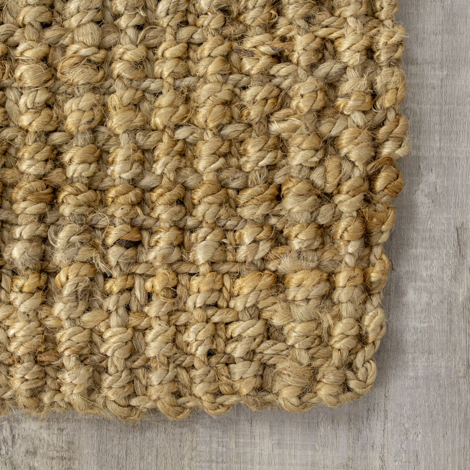 Jute Chunky Boucle Area Rug - 5' X 8' - Beige - Image 5