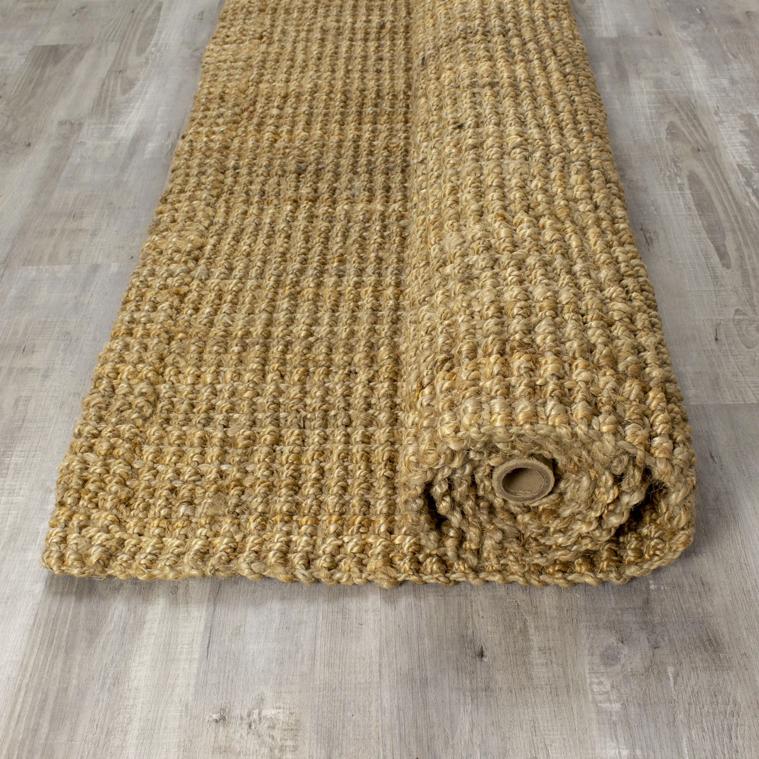 Jute Chunky Boucle Area Rug - 5' X 8' - Beige - Image 7