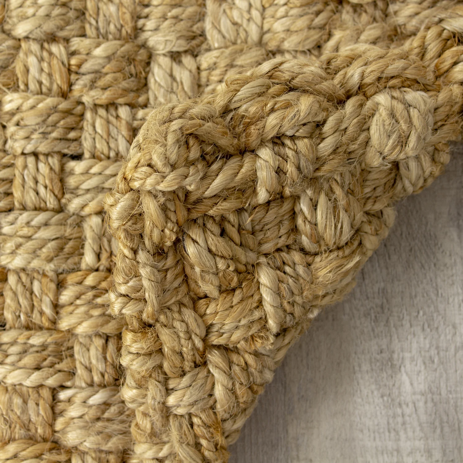 Jute Basketweave Area Rug - 8' X 11' - Beige - Image 6