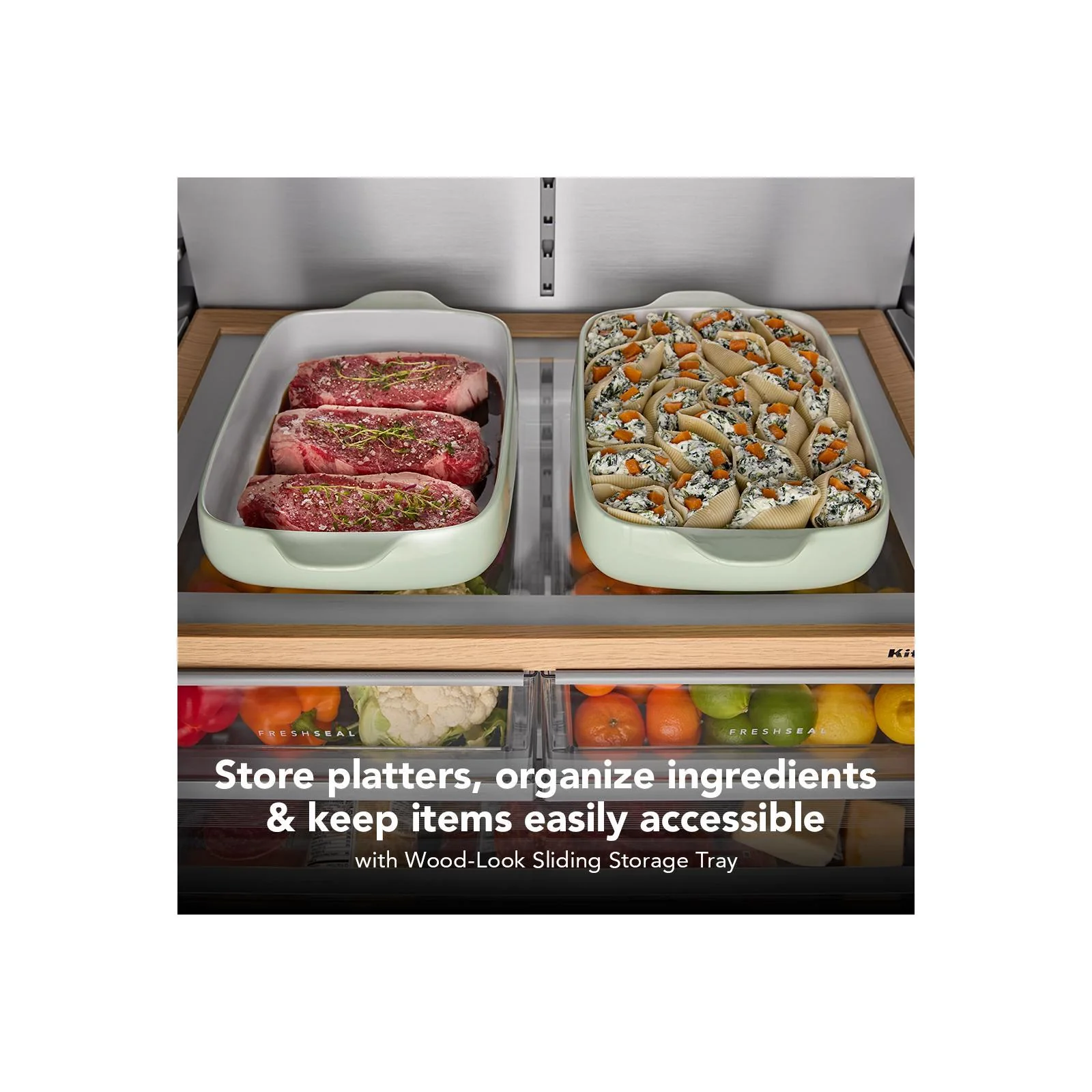 KitchenAid 36" 31 Cu. Ft. PrintShield Stainless Steel French Door Refrigerator - KRFF336SPS - Image 12