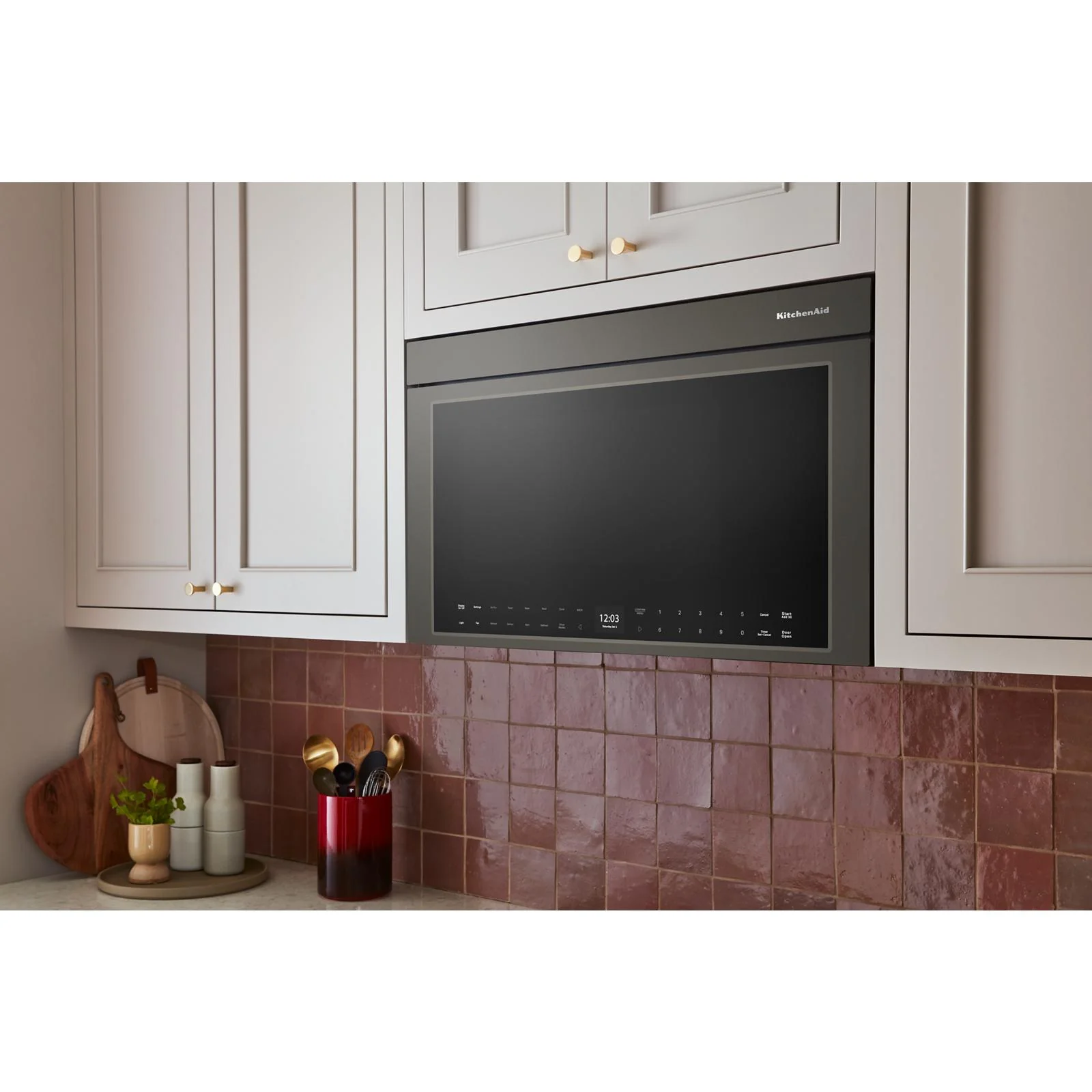KitchenAid Black Ore Built-in Convection Microwave (1.1 Cu. Ft.) - YKMMF530PBE - Image 2
