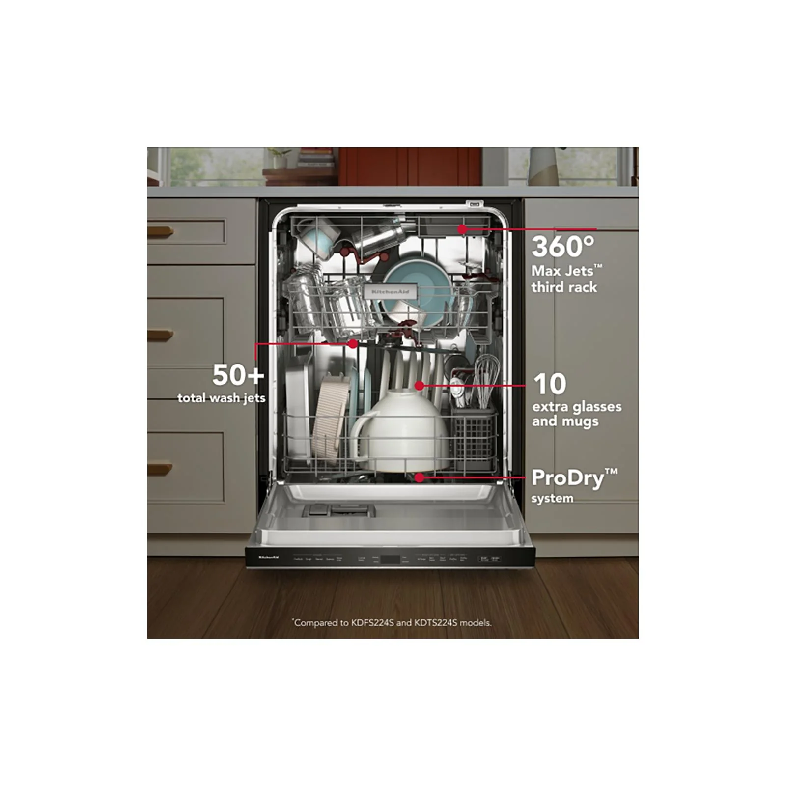KitchenAid PrintShield Stainless Dishwasher (41 dBA) - KDFS324SPS - Image 14