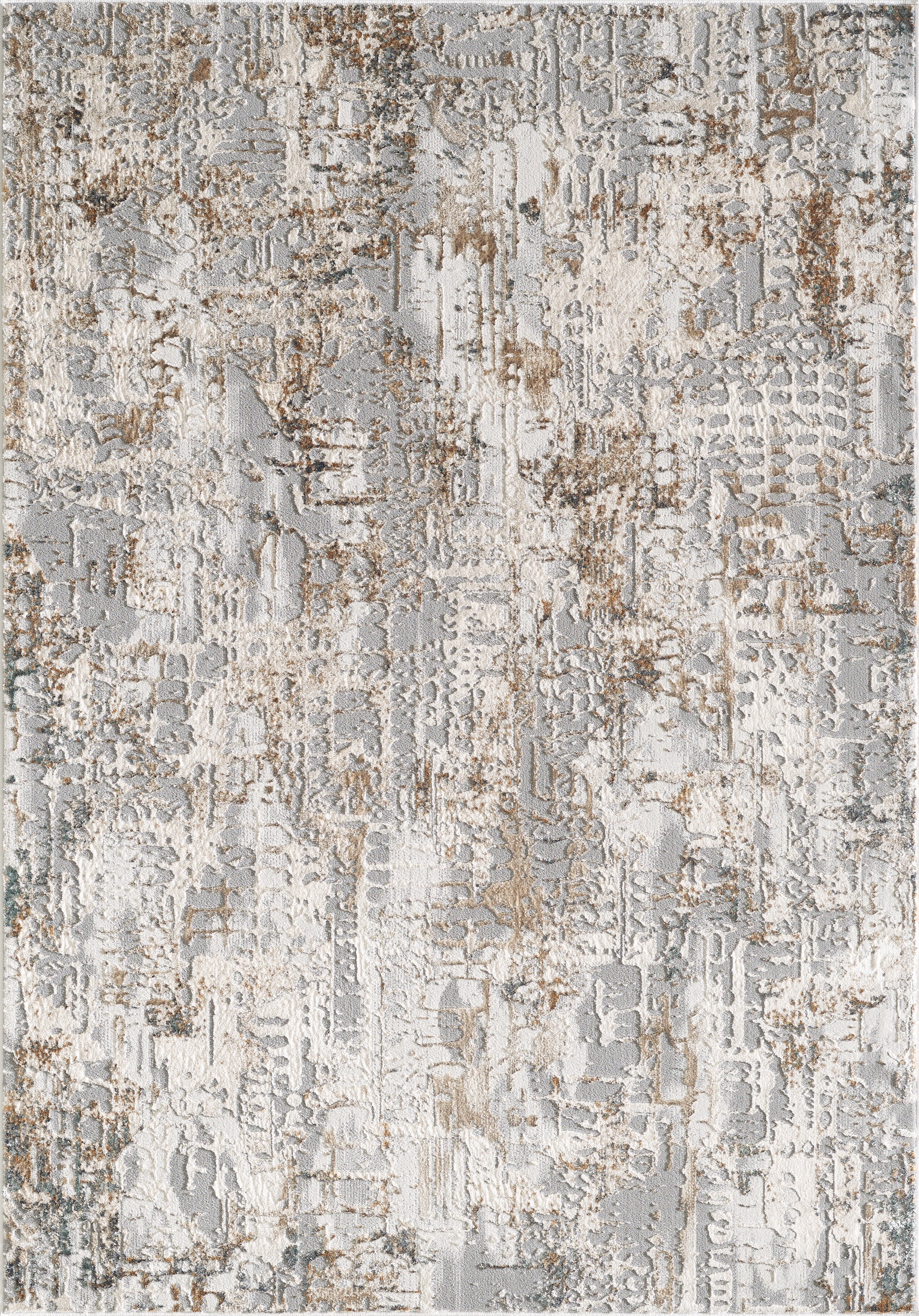 L2 Decor Emojy Area Rug 5' x 8' - Dark Grey, Cream