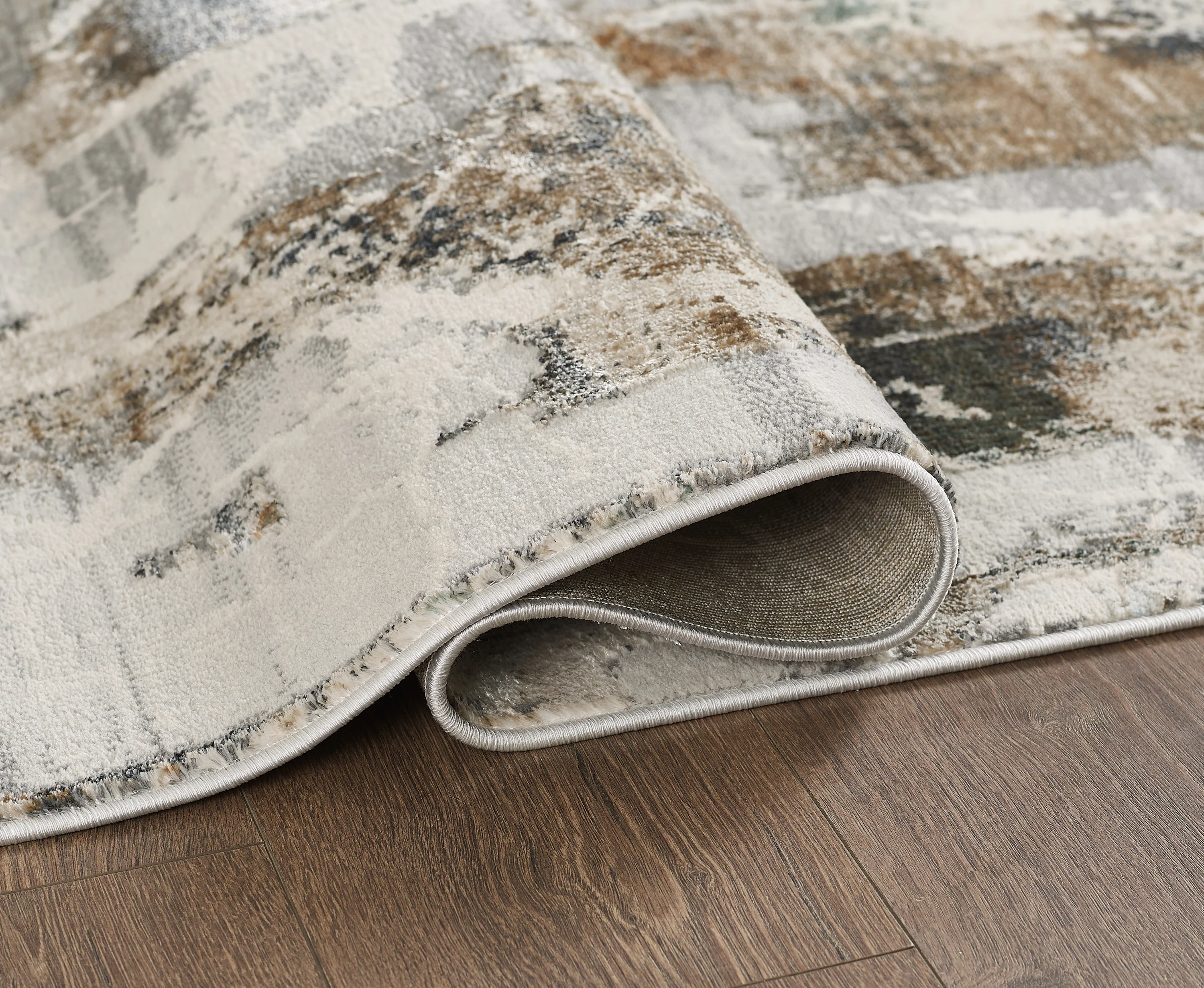 L2 Decor Emojy Area Rug 8' x 11' - Grey, Cream - Image 3