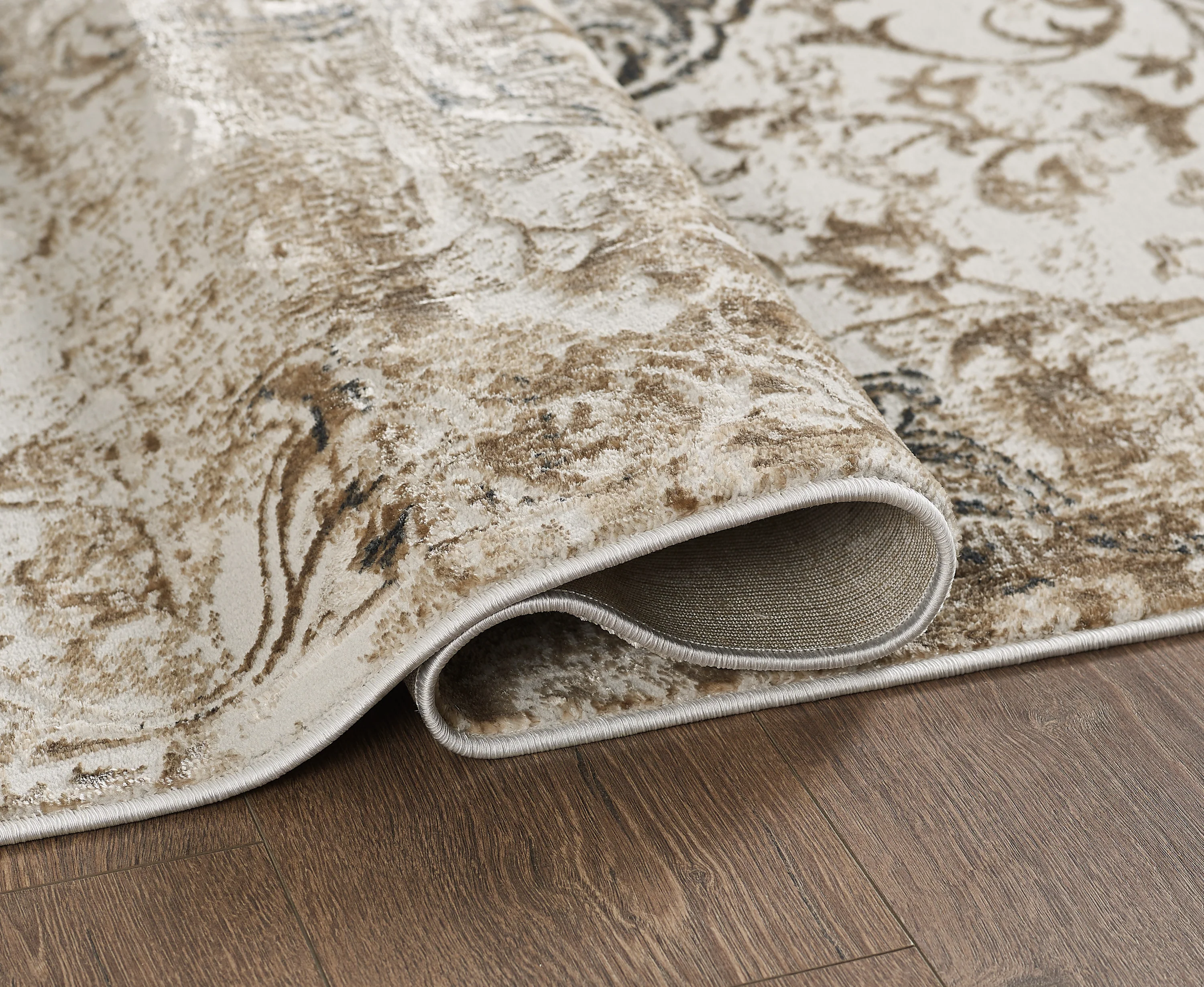 L2 Decor Emojy Area Rug 8' x 11' with Underpad - Cream - Image 3