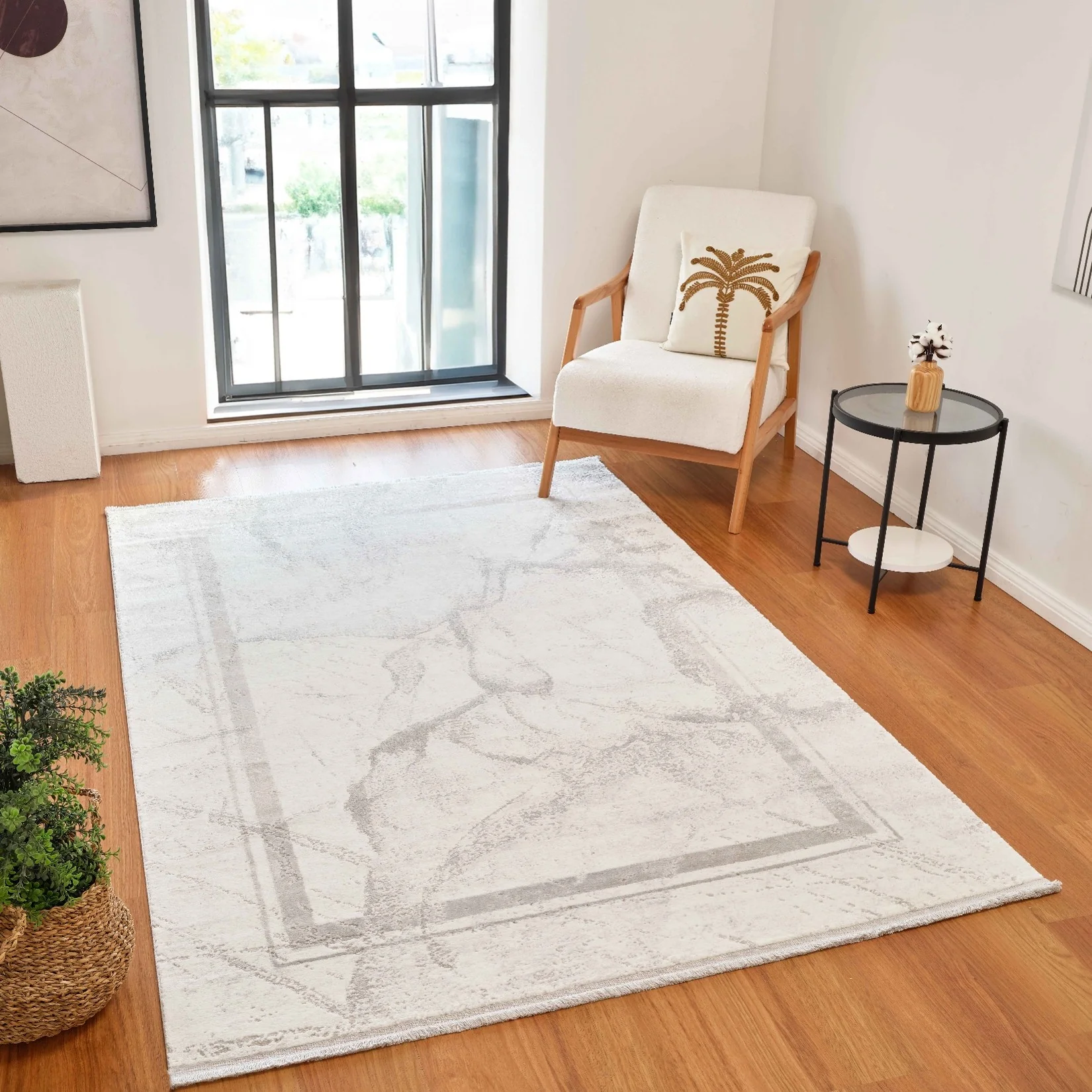 L2 Decor Karizma Area Rug 5' x 8' - Grey, White - Image 2