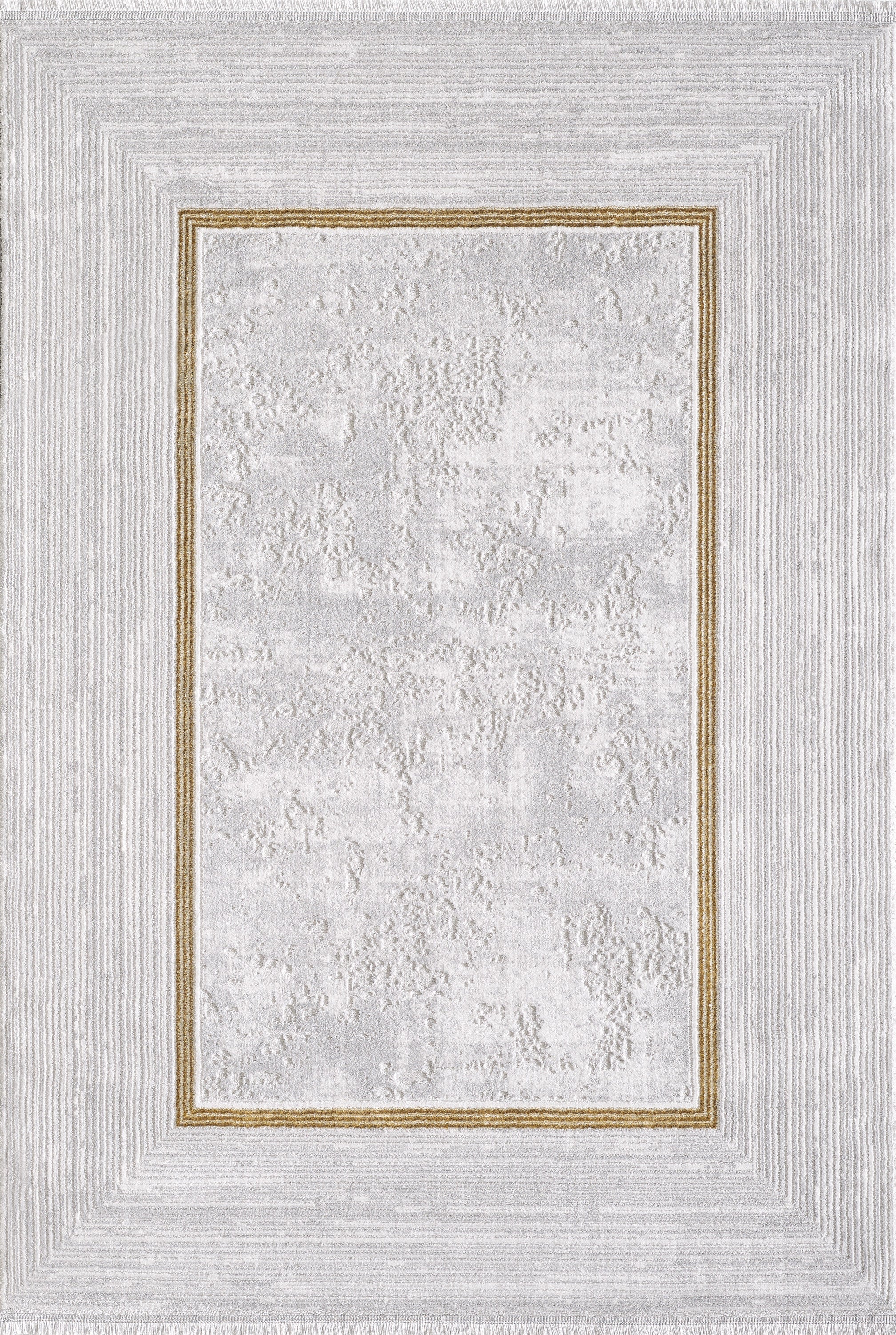 L2 Decor Lazer Area Rug 5' x 8' with Underpad - Grey