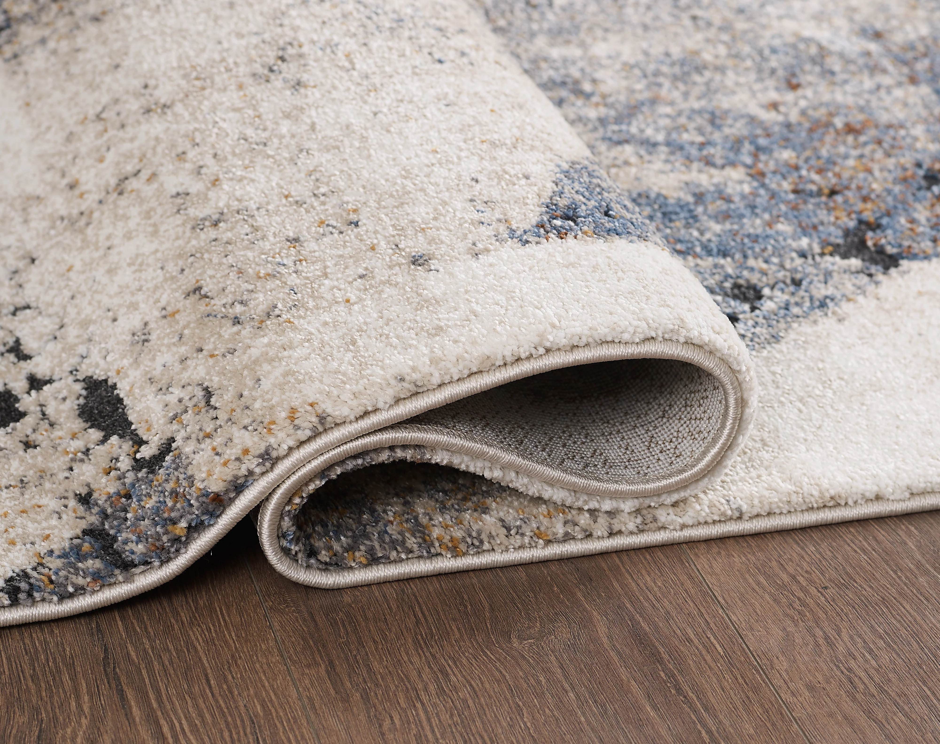 L2 Decor Panorama Area Rug 5' x 8' - Blue, Cream - Image 3