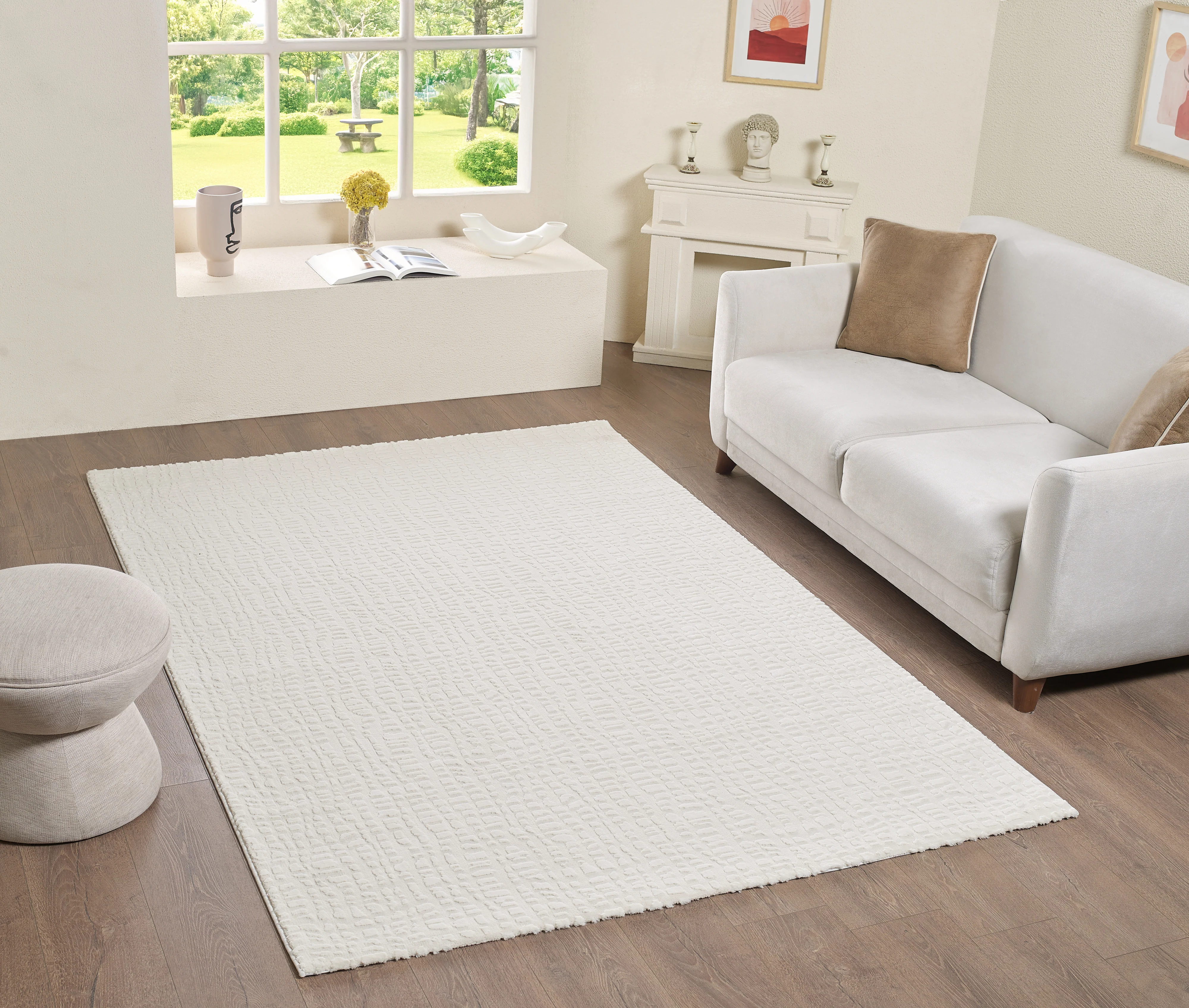 L2 Decor Robini Area Rug 5' x 8' - Cream - Image 3