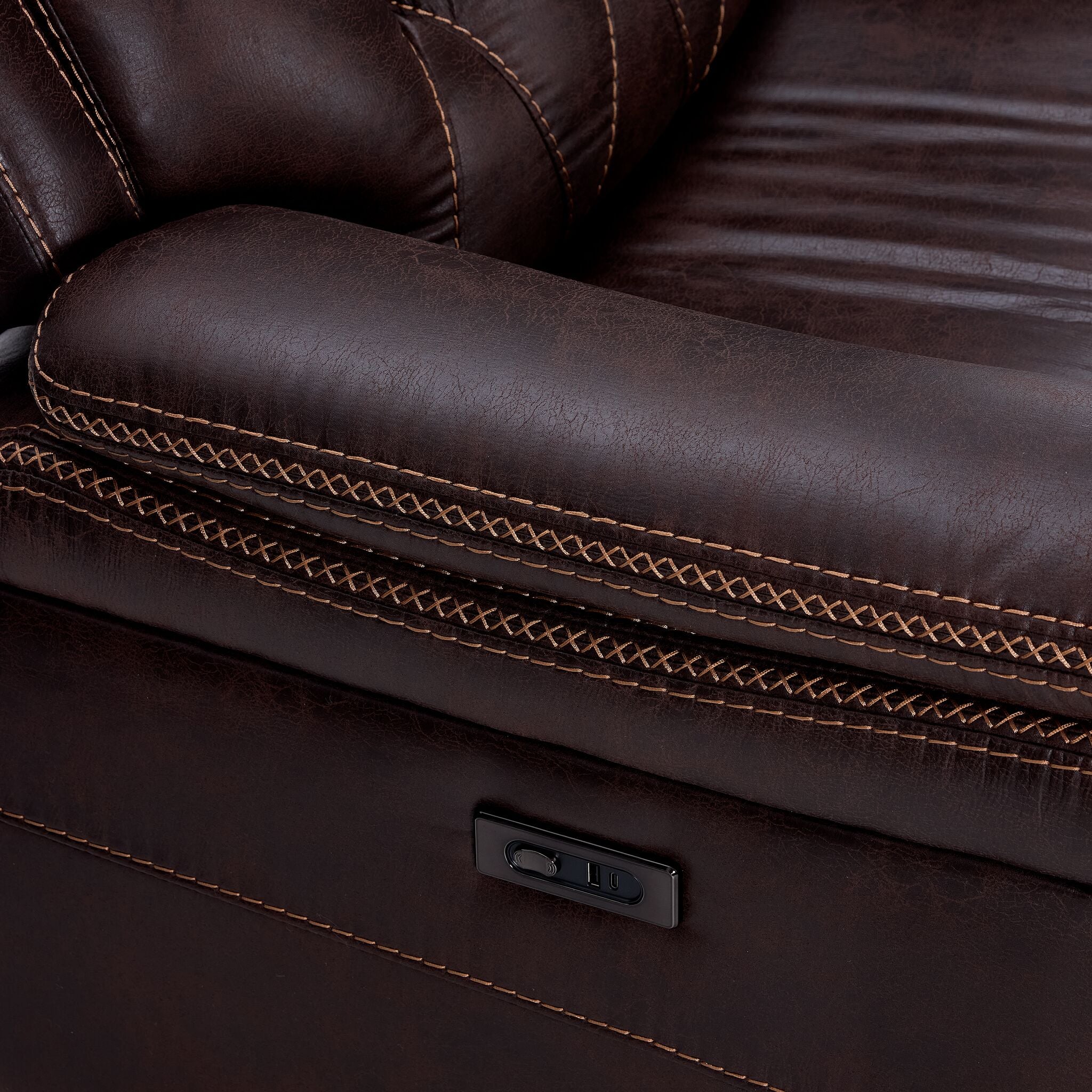 Laredo Power Reclining Sofa - Walnut - Image 3