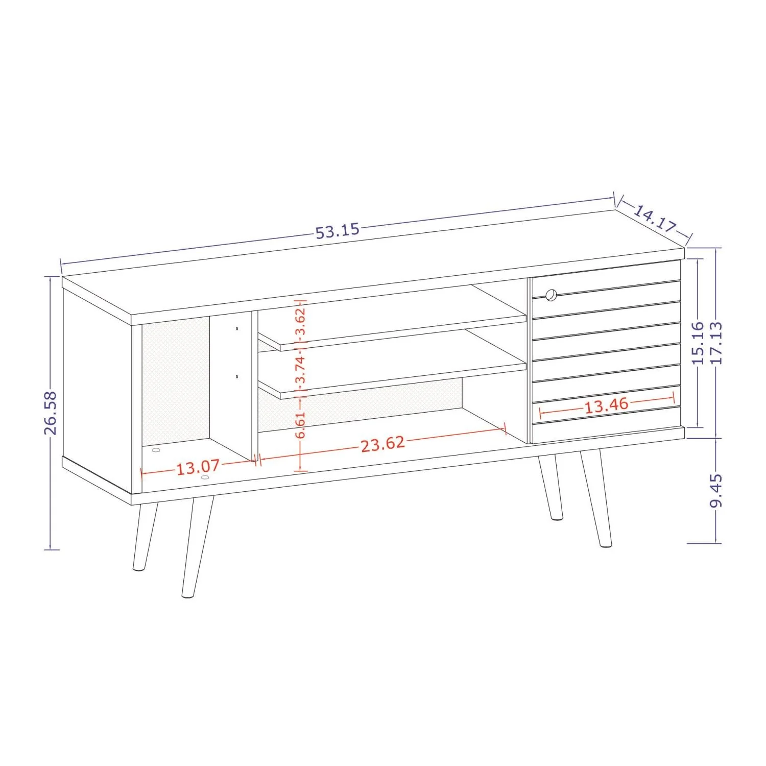Lekedi 53" TV Stand - Rustic Brown - Image 5
