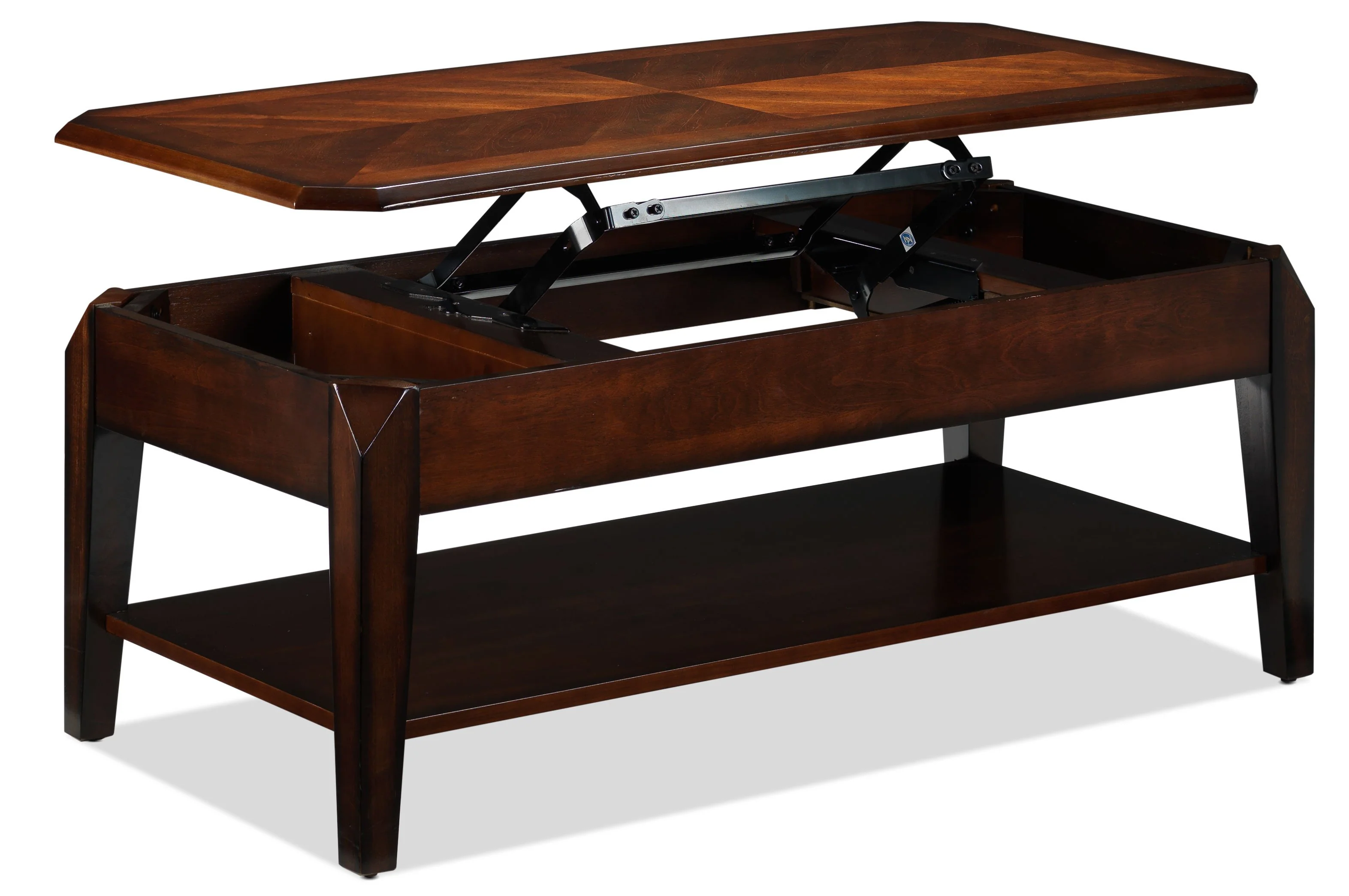 Lennox 47" Lift-Top Coffee Table - Walnut - Image 2