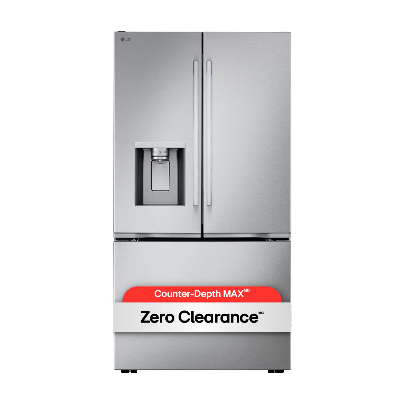 LG 36" 25.1 Cu. Ft. Smudge-Resistant Stainless Steel Counter-Depth MAX 3-Door French Door Refrigerator with Internal Water Dispenser and Ice Maker - LF25BZH42S - Image 4