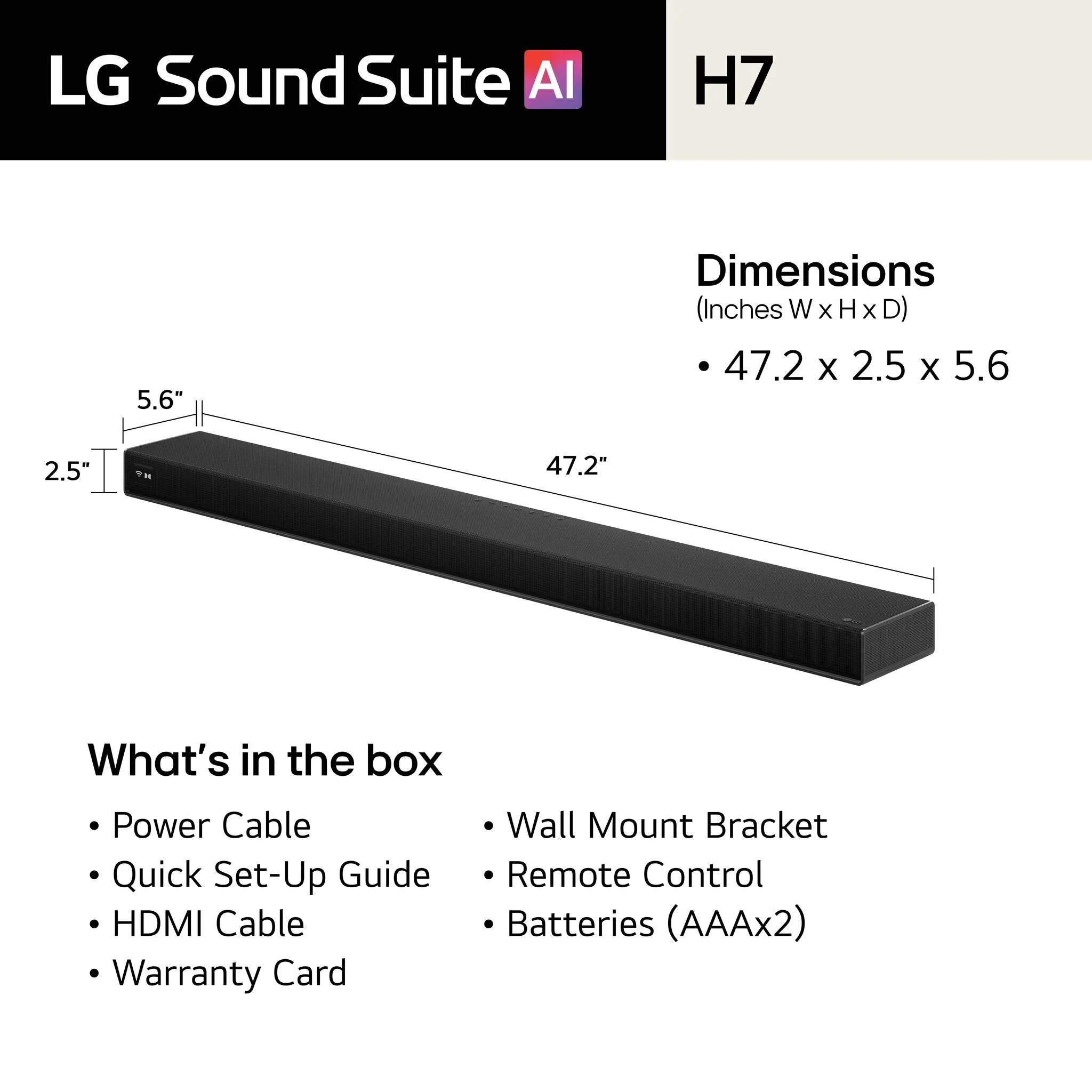 LG Sound Suite H7 Wireless Soundbar 9.1.6 Spatial Audio - Image 15