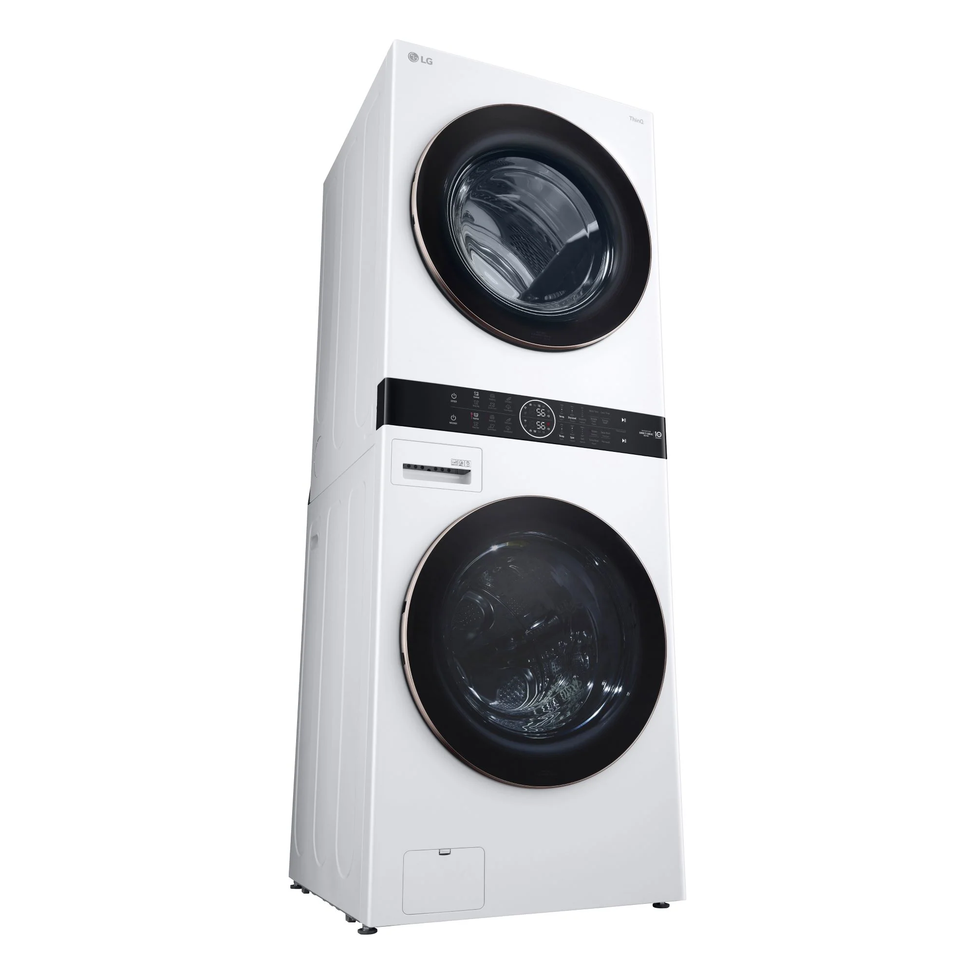 LG White Front Load LG WashTower™ with Centre Control™ 5.2 Cu.Ft. Steam Washer and 7.4 Cu. Ft. Electric Dryer - WKE100HWA - Image 2