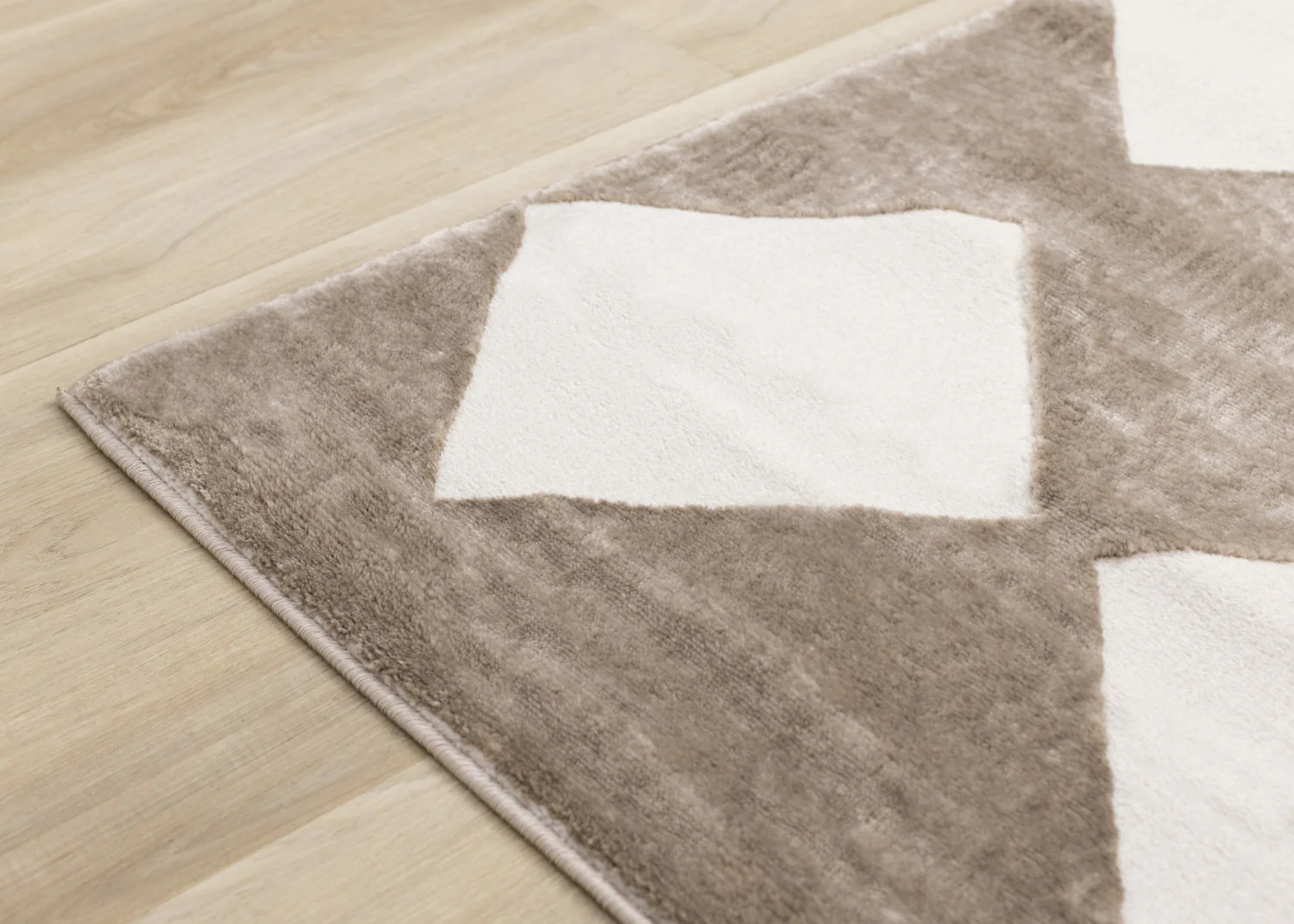 Logan Modern Diamonds Area Rug - 5' X 8' - Brown/Cream - Image 12