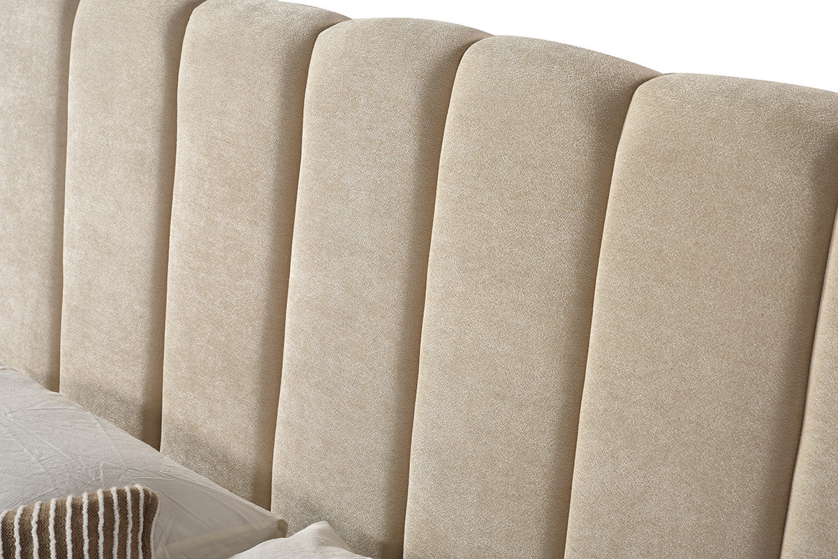 Lotus King Bed - Beige - Image 7