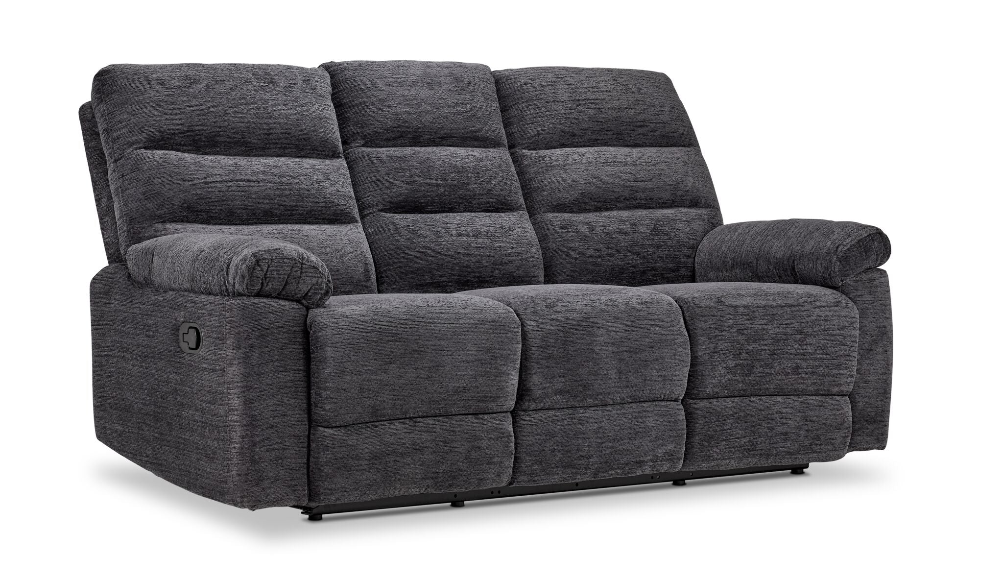 Lucie Reclining Sofa and Recliner Set - Charcoal - Image 2