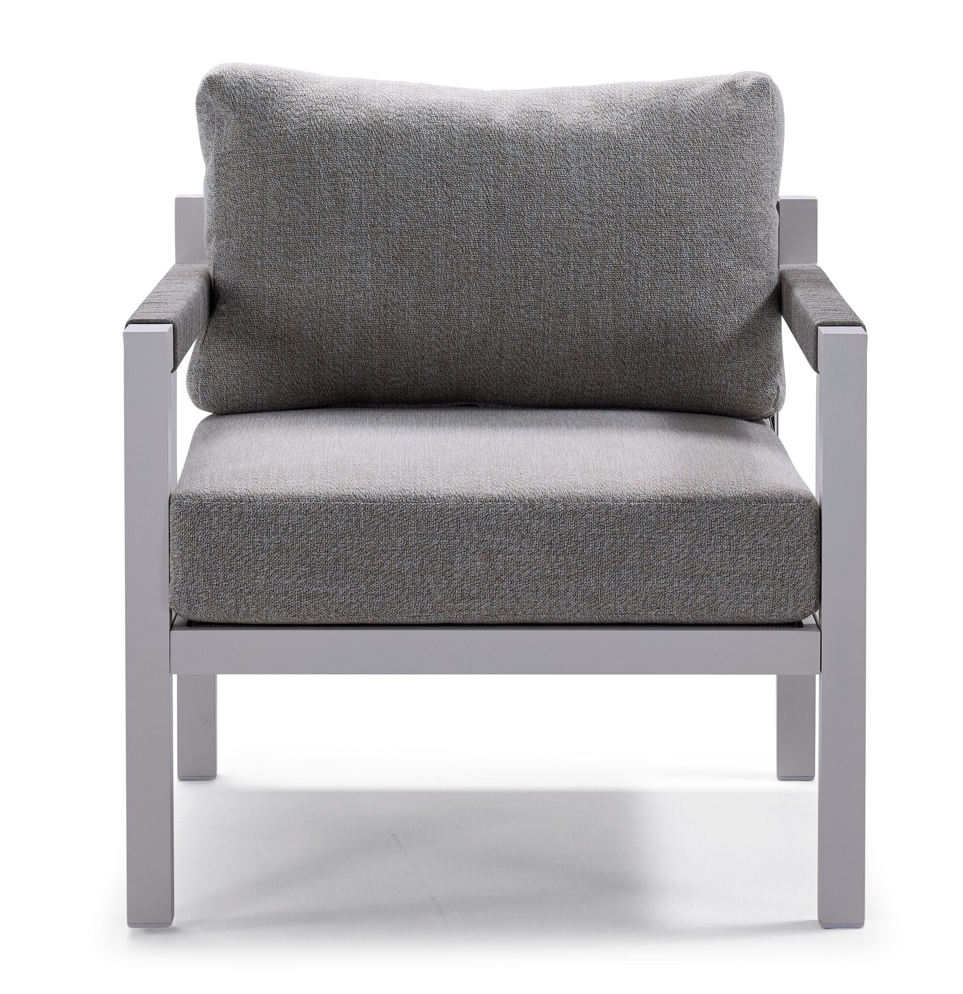 Malibu Outdoor Lounge Chair - White, Grey - Image 2