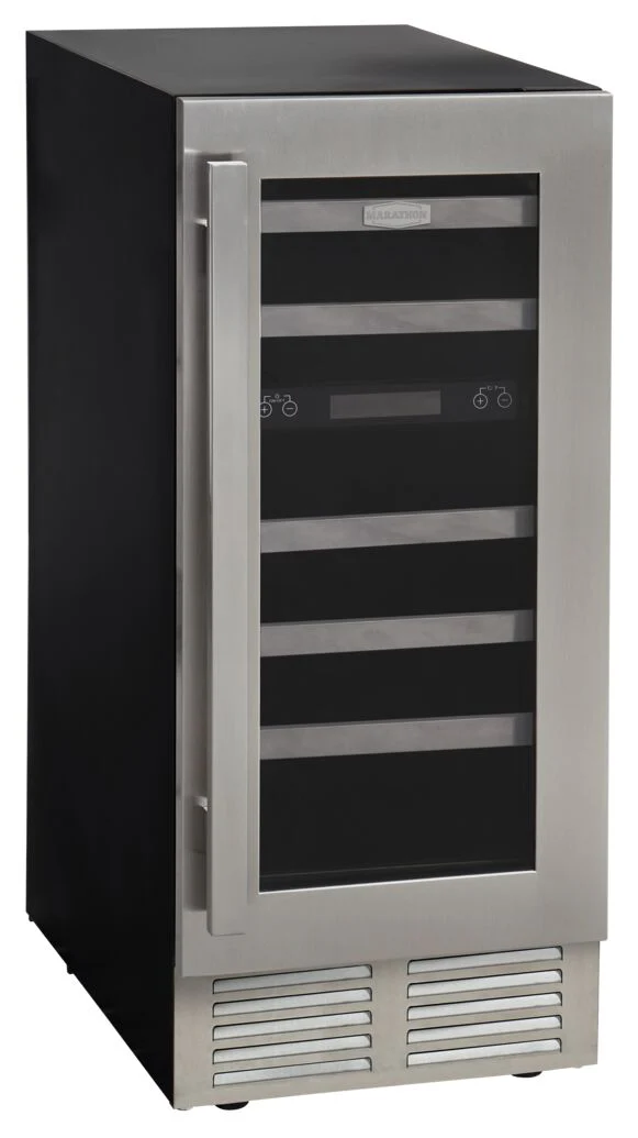 Marathon 15" Stainless Steel Dual Zone Undercounter Wine Cooler (3.2 cu. ft.) - MWC28-DSS-1