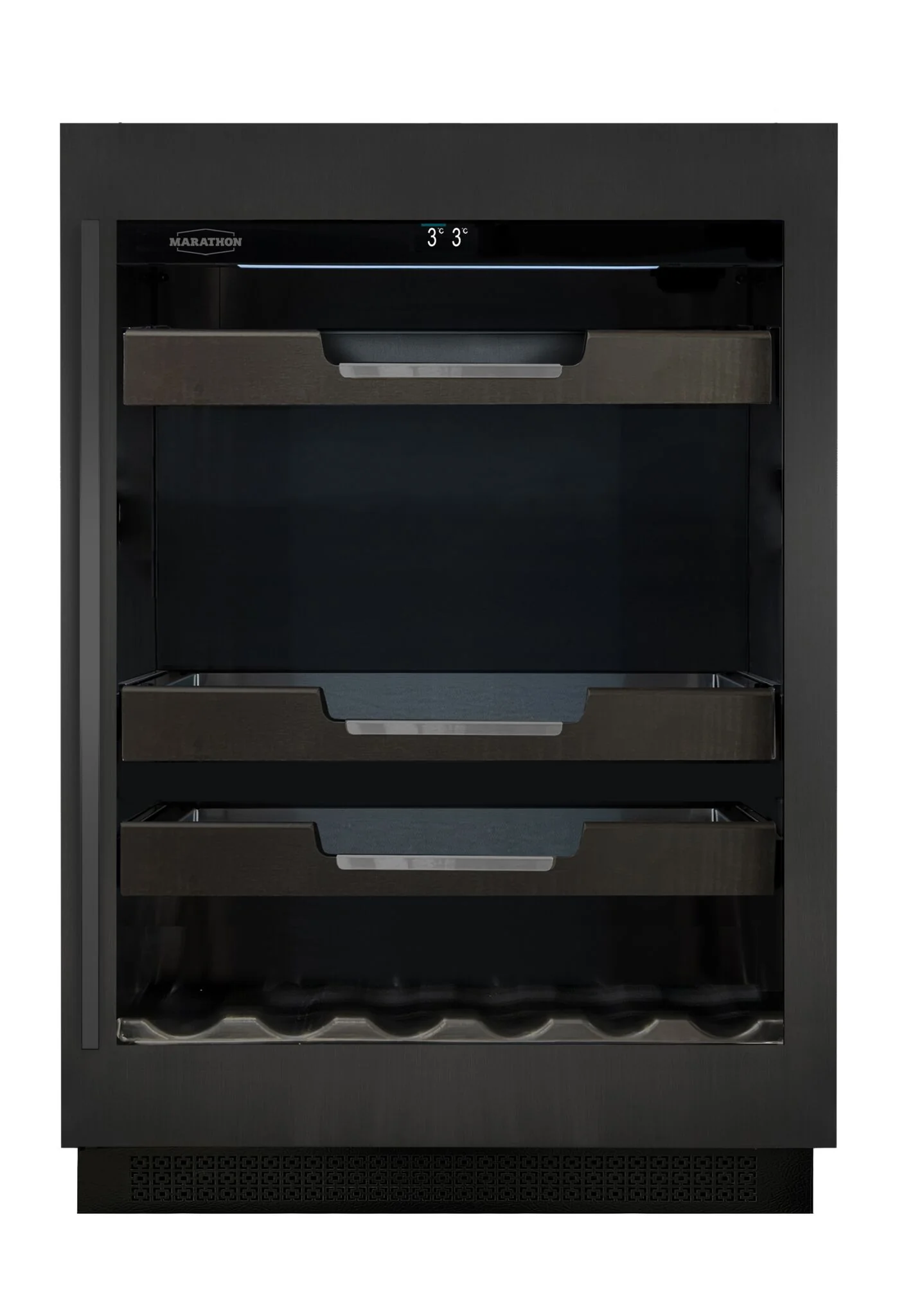 Marathon 24" Single-Zone Black Steel Beverage Cooler – M4-100BLS