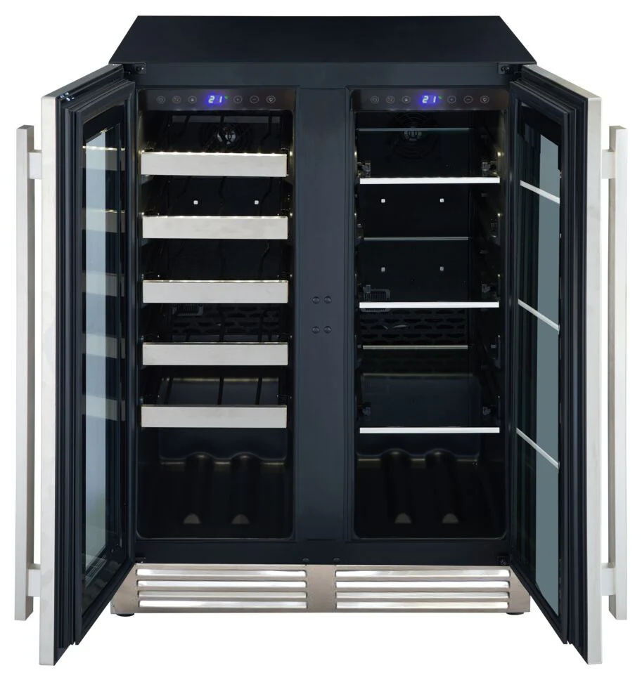 Marathon 24" Stainless Steel French Door Dual Zone Beverage Cooler (5.0 cu. ft.) - MBWC56-FDSS-1 - Image 2