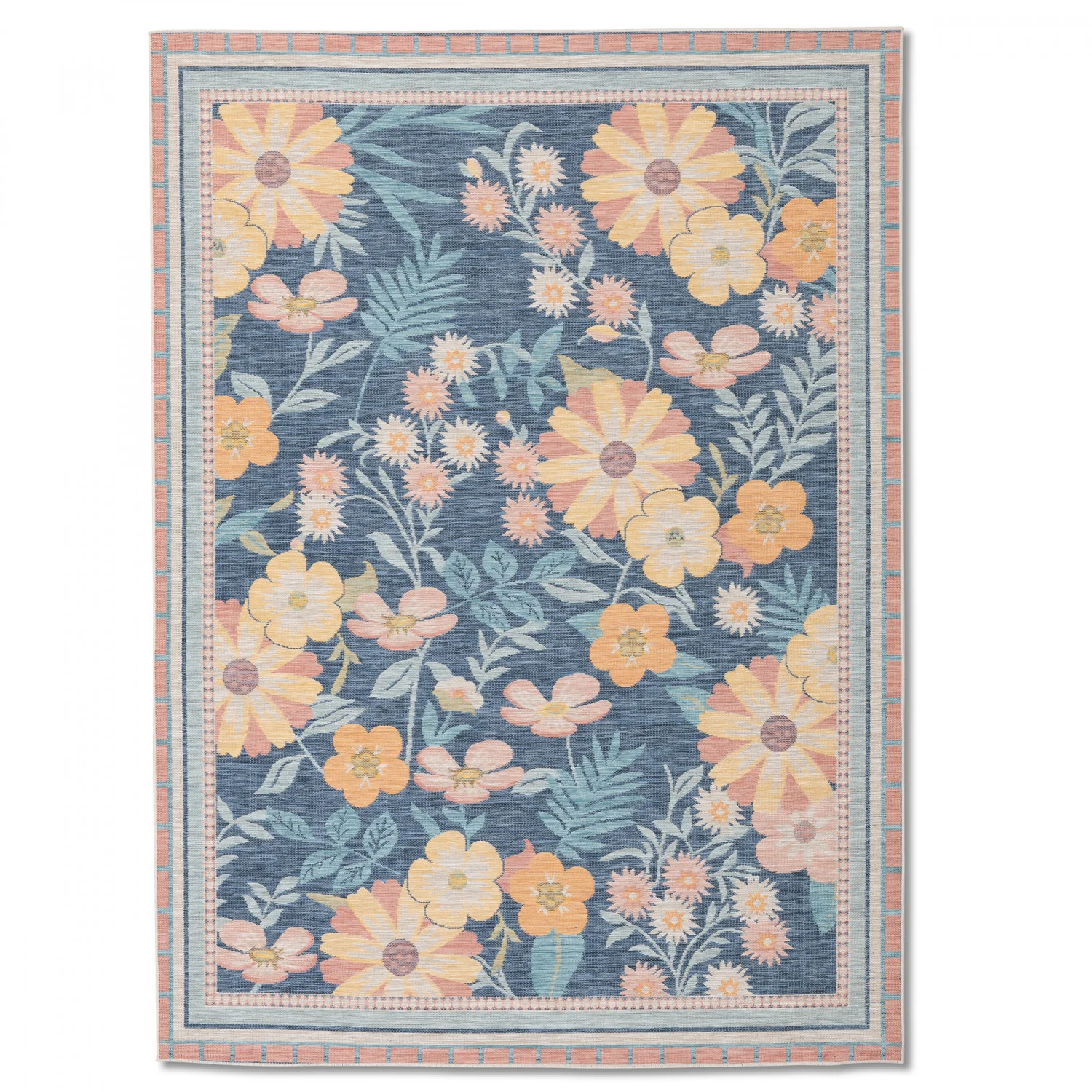 Marbella Floral Outdoor Rug - 5' x 7' - Multi-Colour