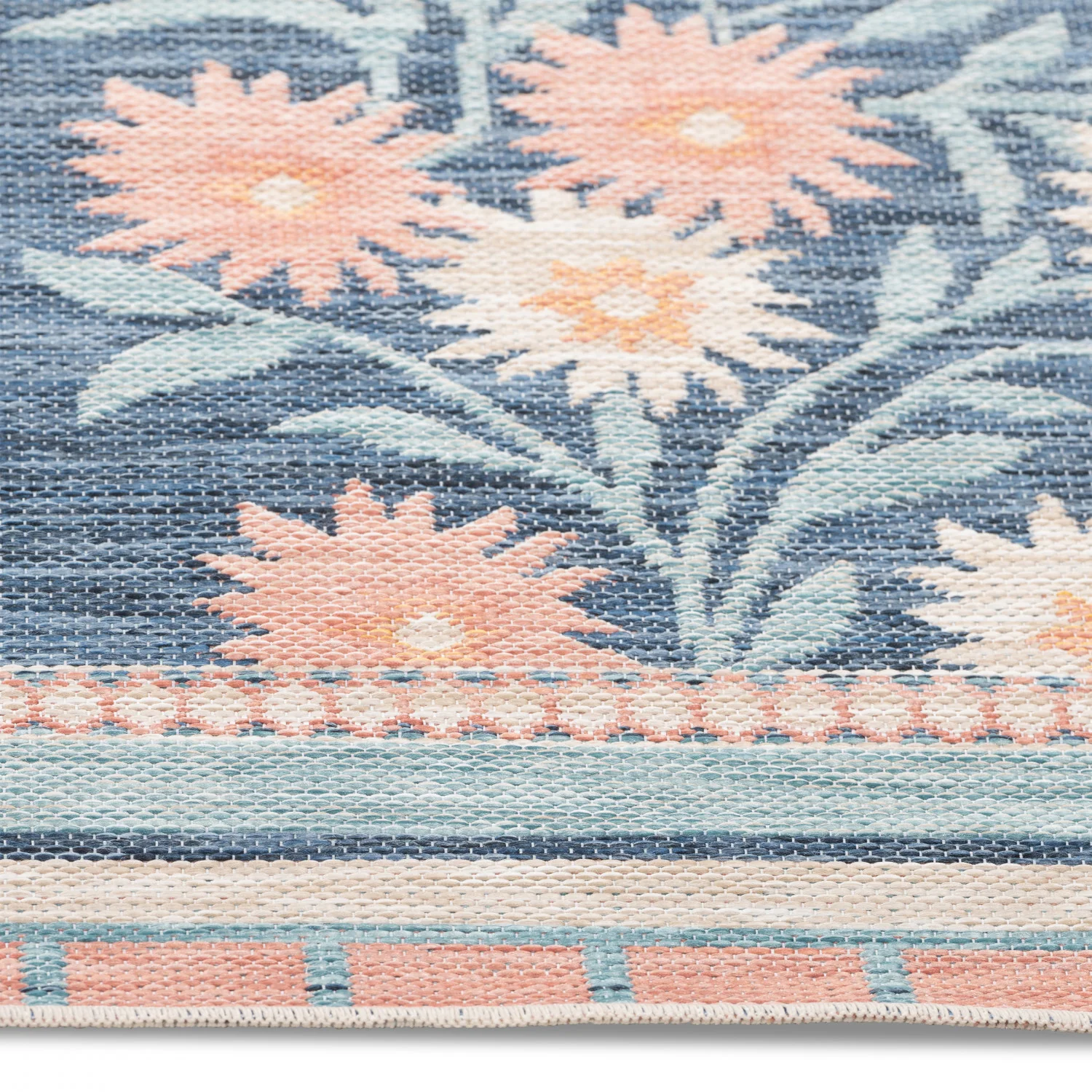 Marbella Floral Outdoor Rug - 5' x 7' - Multi-Colour - Image 4