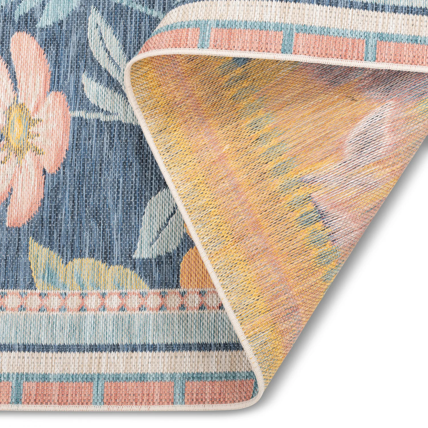 Marbella Floral Outdoor Rug - 8' x 10' - Multi-Colour - Image 5