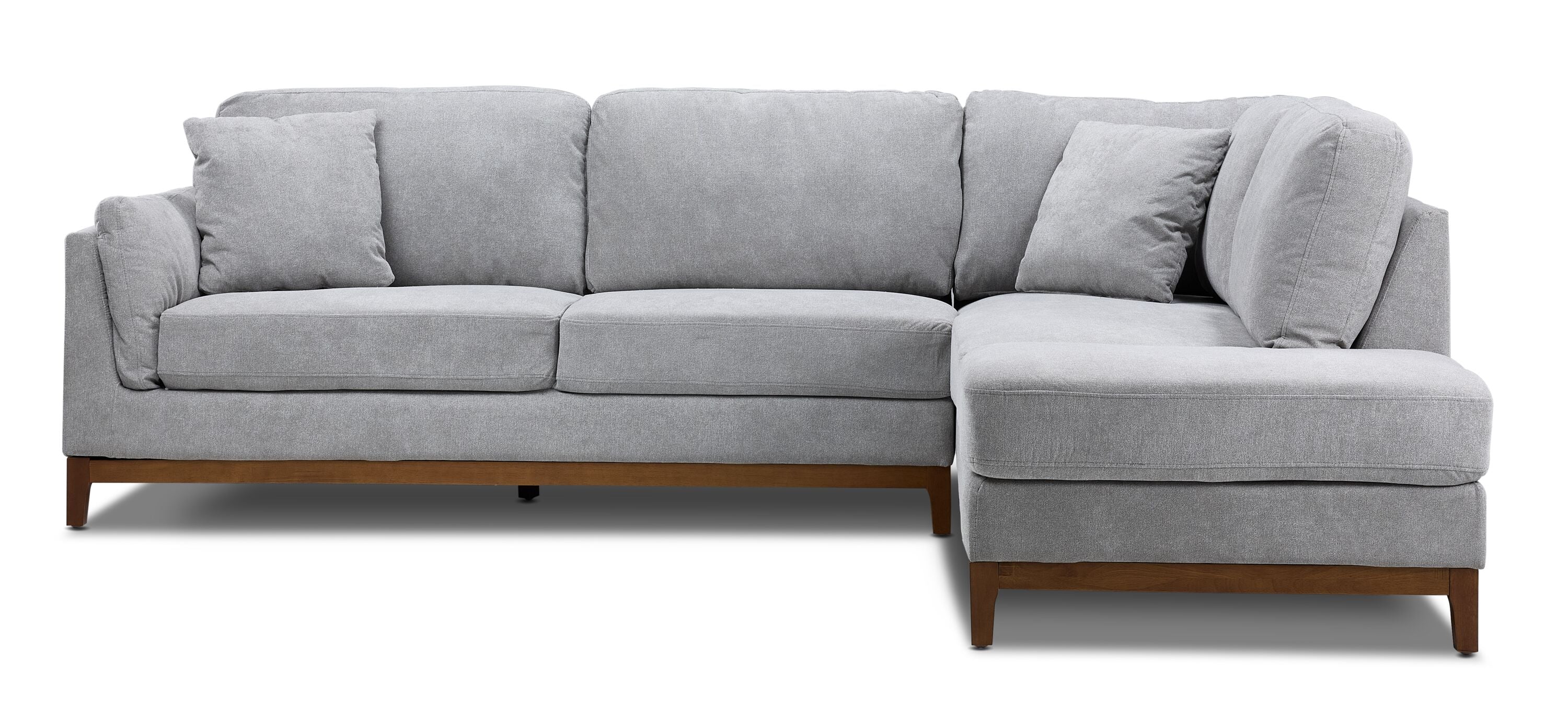 Marquis 2-Piece Sectional with Right Facing Chaise - Grey - Image 3