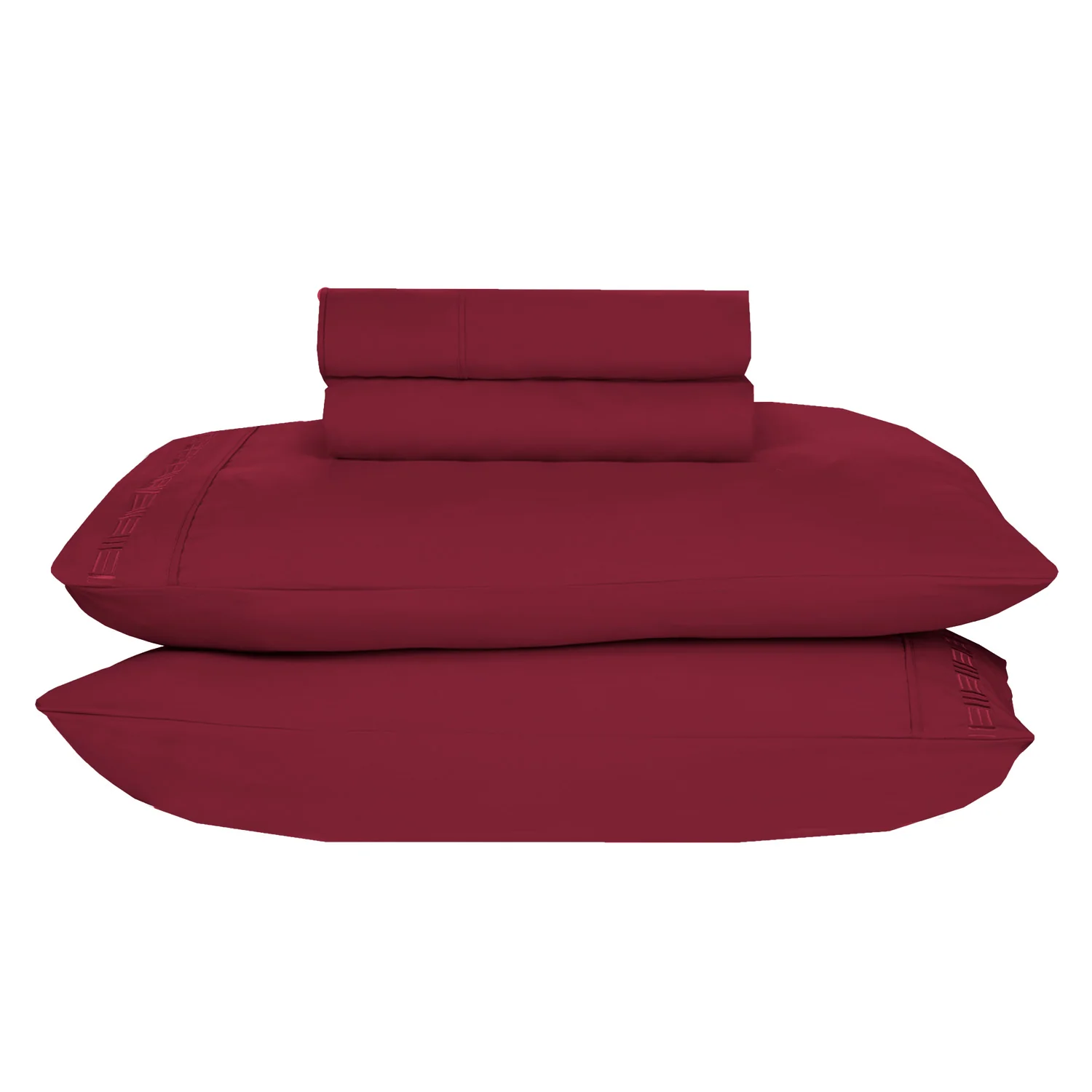 Nilus Queen Sheet Set - Red - Image 4
