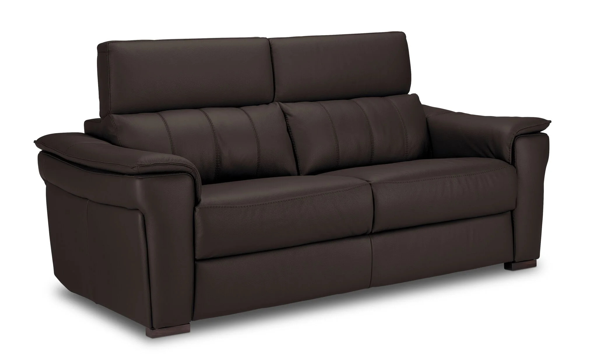 Orlando-Ray Leather Sofa, Loveseat and Chair Set - Chocolate - Image 2