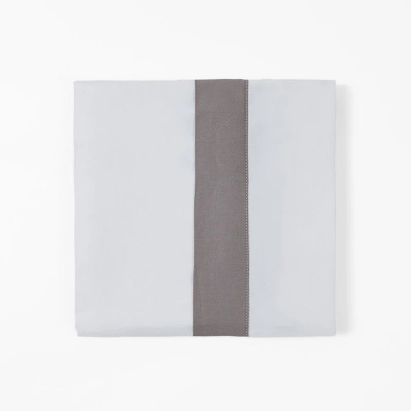Orono 4 Pc. King Flange Sheet Set - White / Grey - Image 2