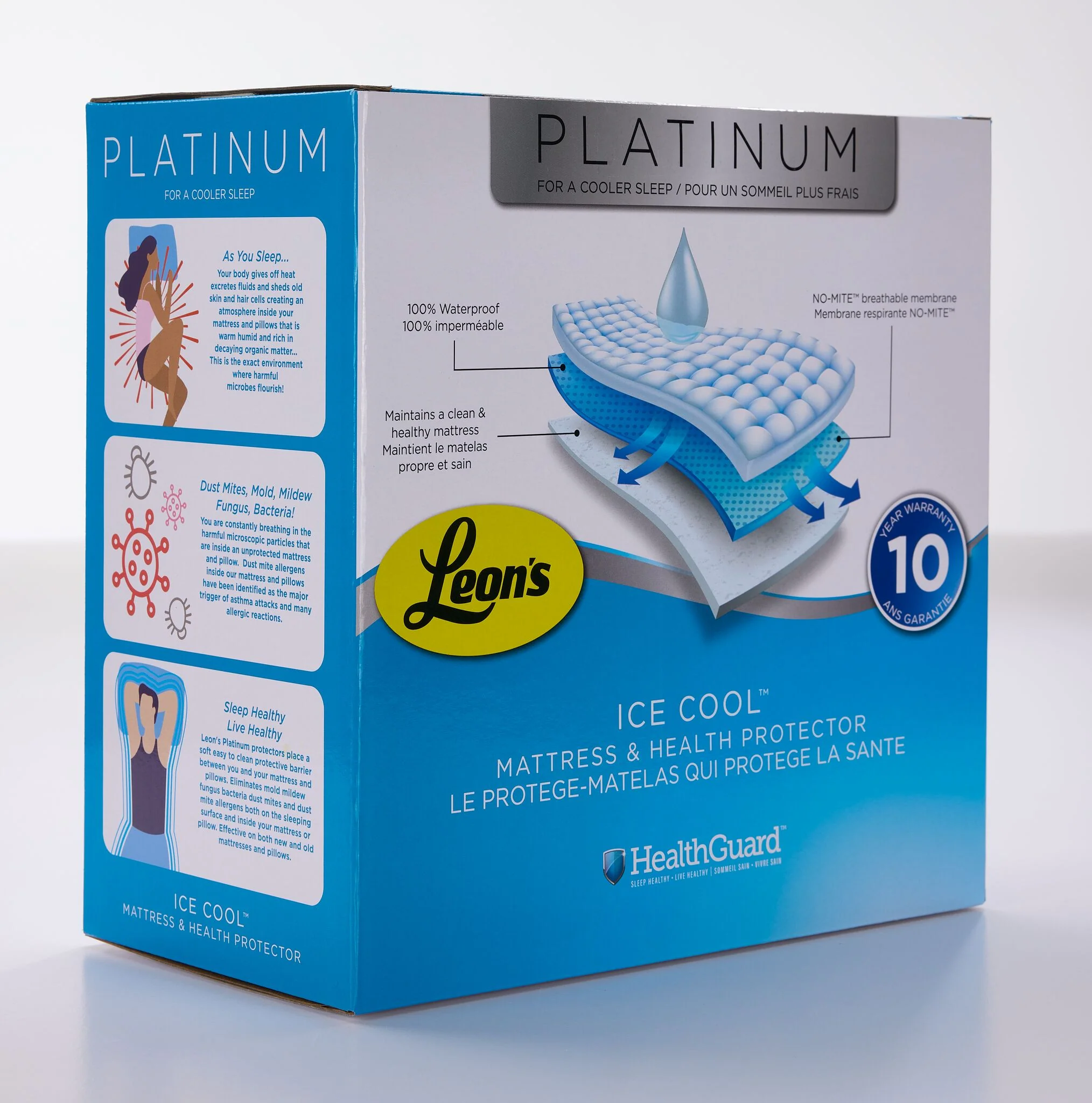 Platinum Queen Health Guard & Pillow Protectors Set - Ice Cool - Image 4