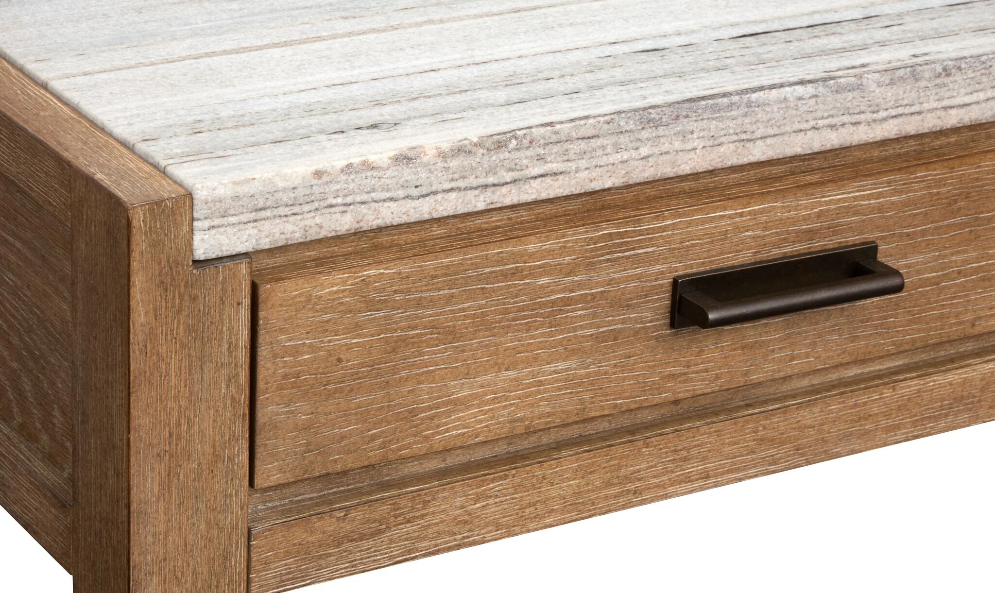 Plum Creek 56" Marble Top Sofa Table - Sierra Brown - Image 4