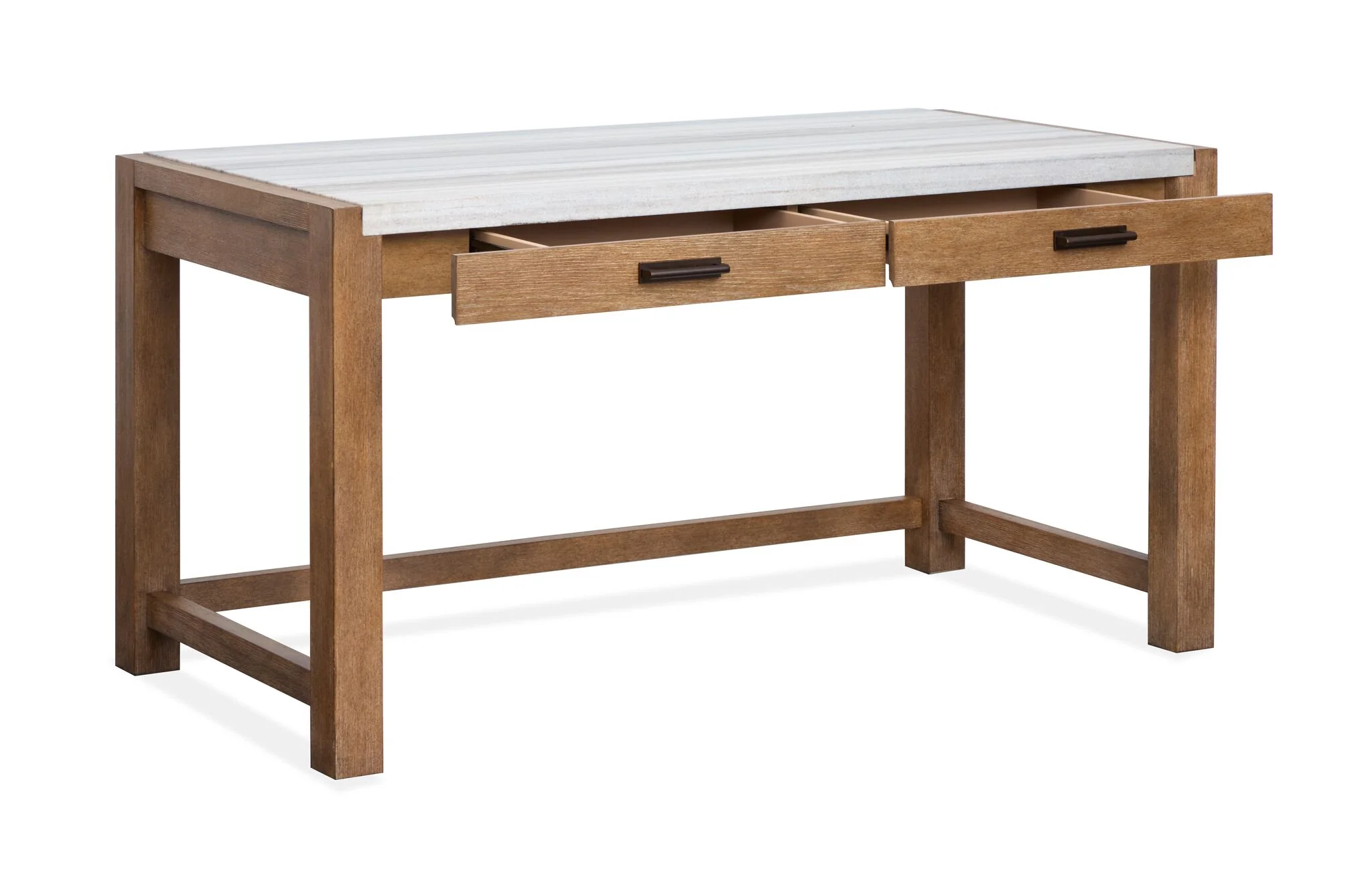 Plum Creek 60" Marble Top Writing Desk - Sierra Brown - Image 3