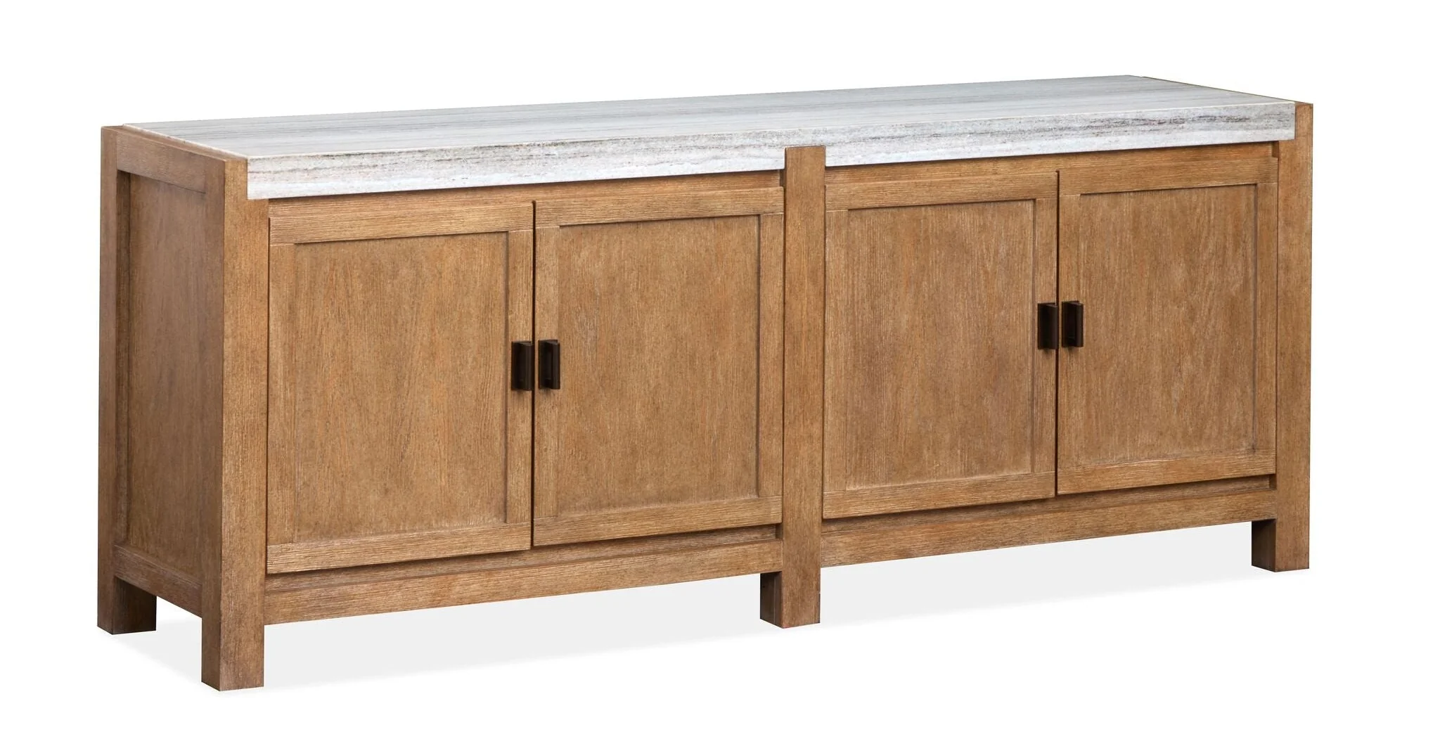 Plum Creek 70" Marble Top TV Stand - Sierra Brown