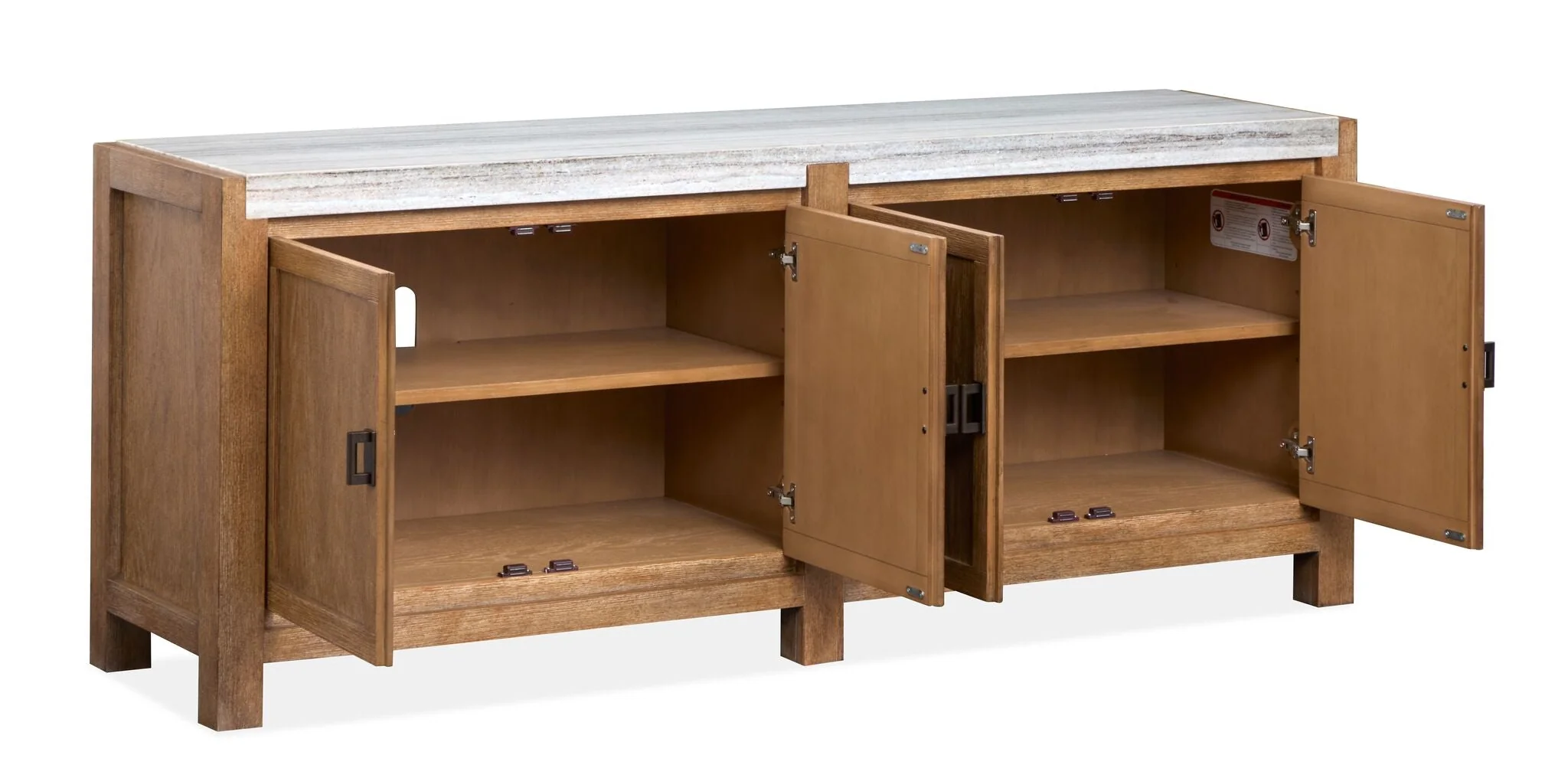 Plum Creek 70" Marble Top TV Stand - Sierra Brown - Image 3