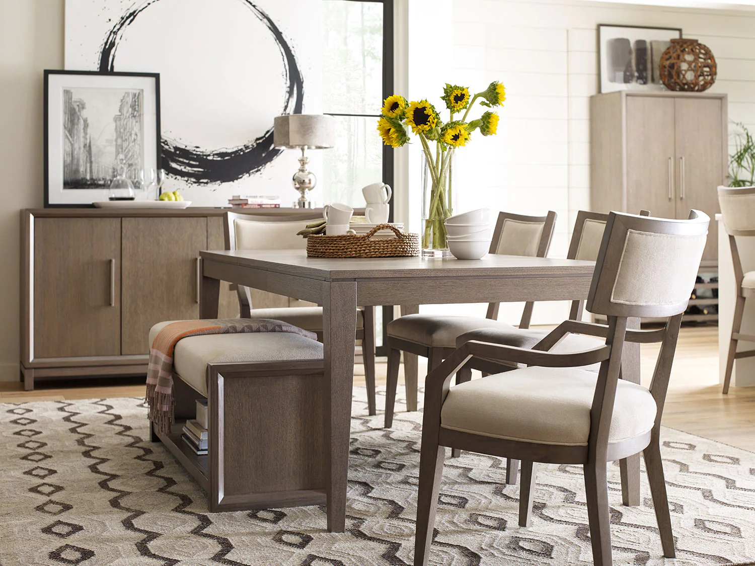 Rachael Ray Highline Upholstered Bench - Greige - Image 2