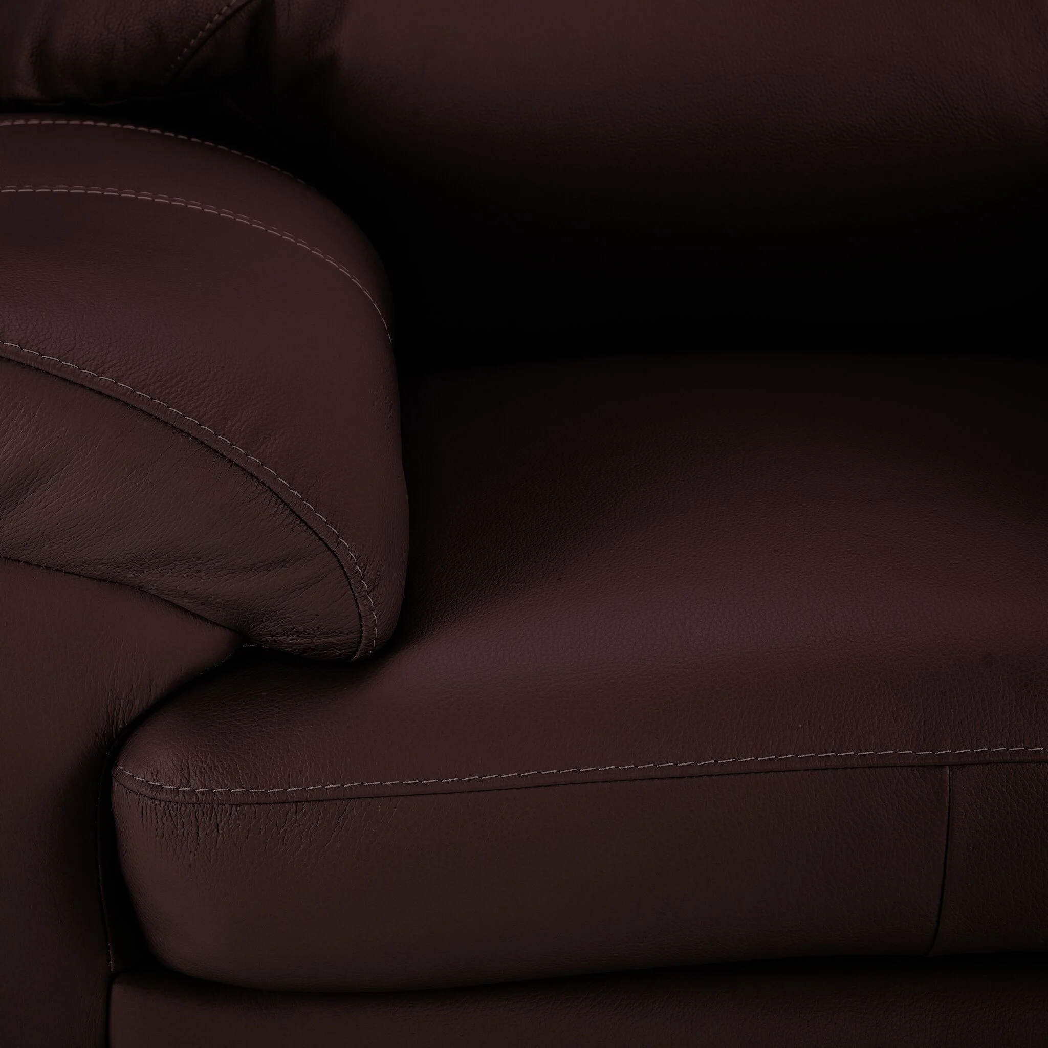Raphael Leather Sofa - Mocha - Image 3