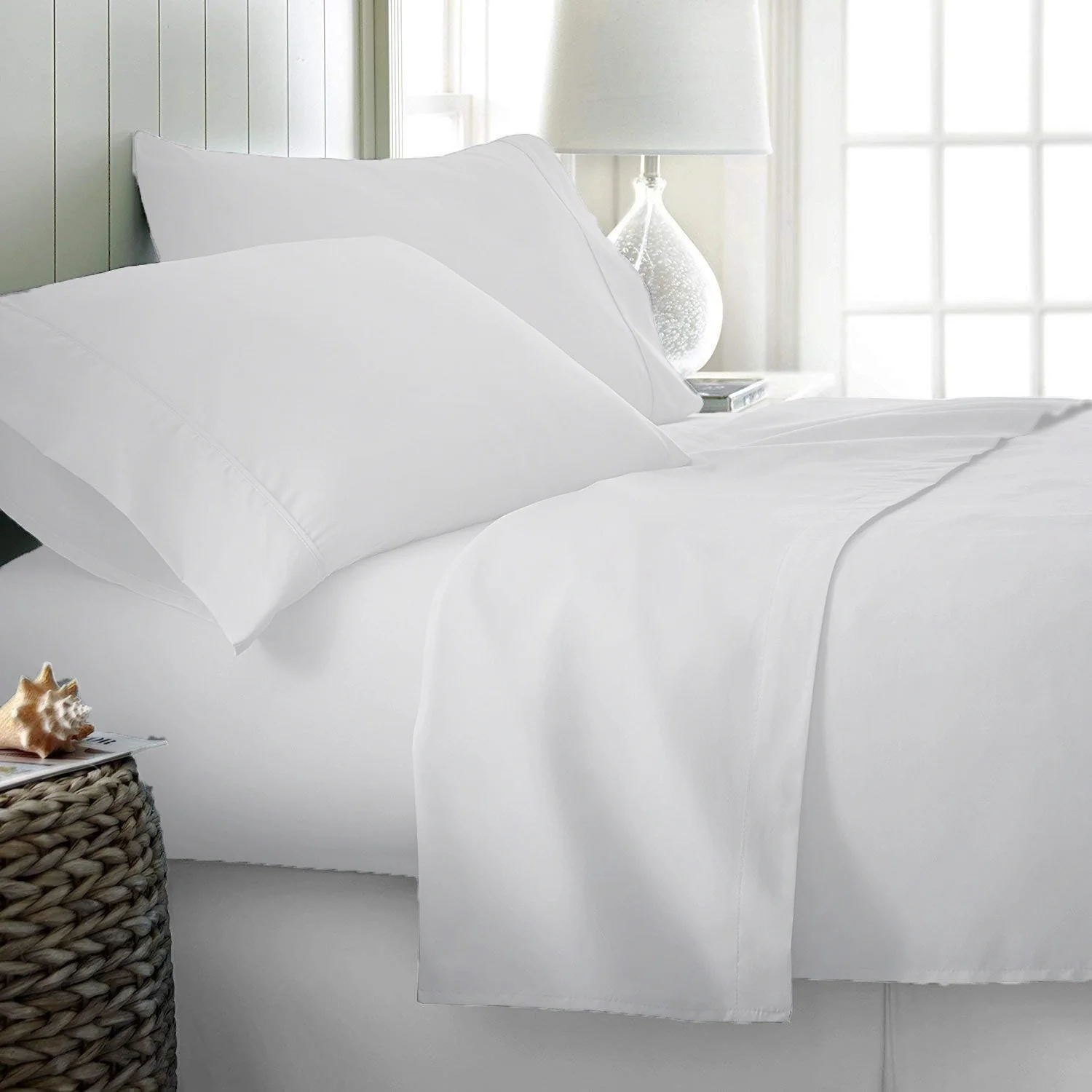Rize Queen Sheet Set - White