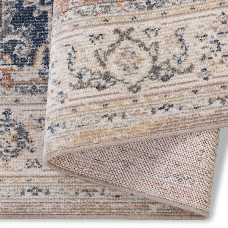 Salsa Medallion Outdoor Rug - 8' x 10' - Orange/Blue - Image 2